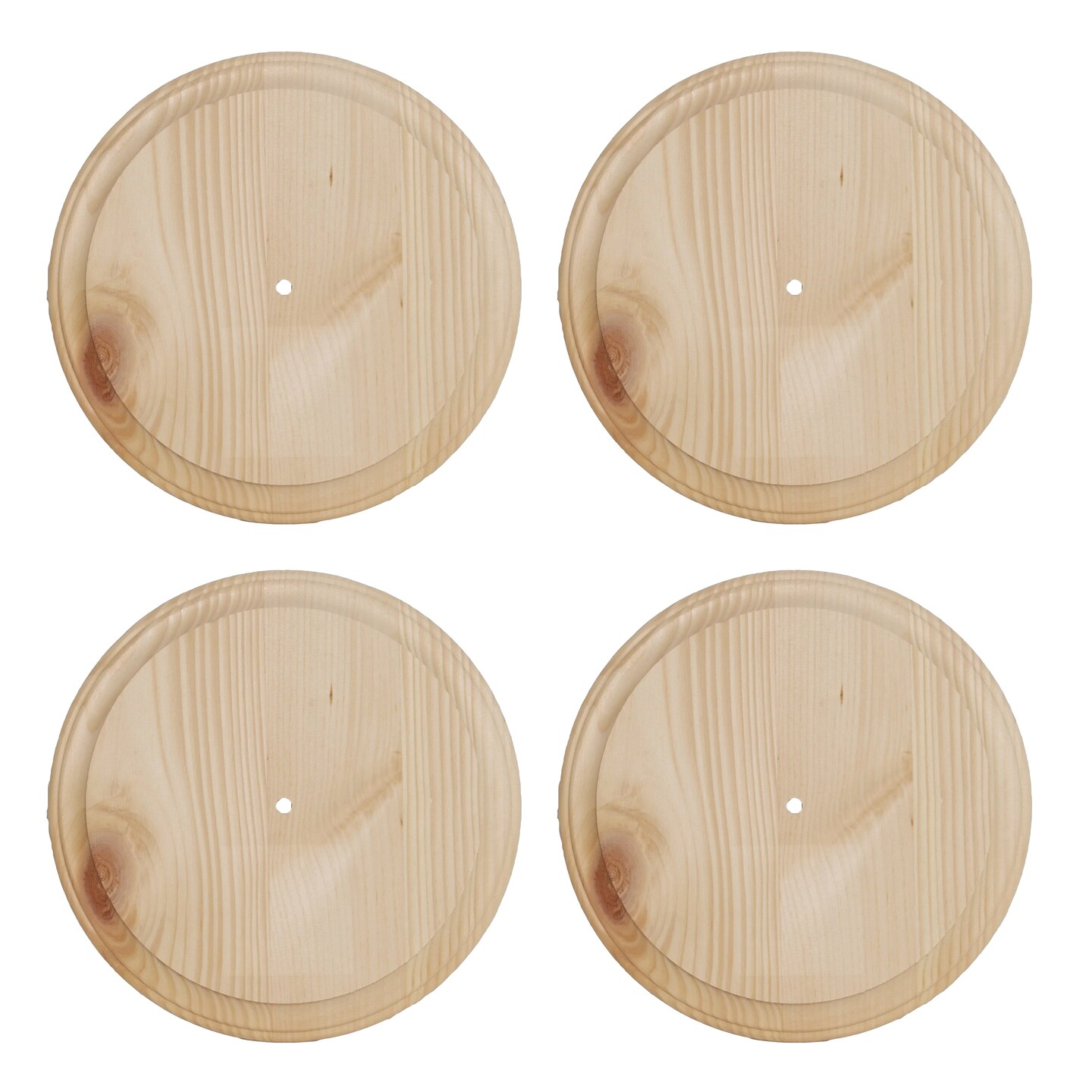 Large Pine Clock Surface with Routed Edge, 4-Pack