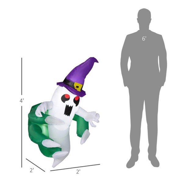 Edge Collections - Multicolor - Halloween Inflatable Ghost - 1 Piece