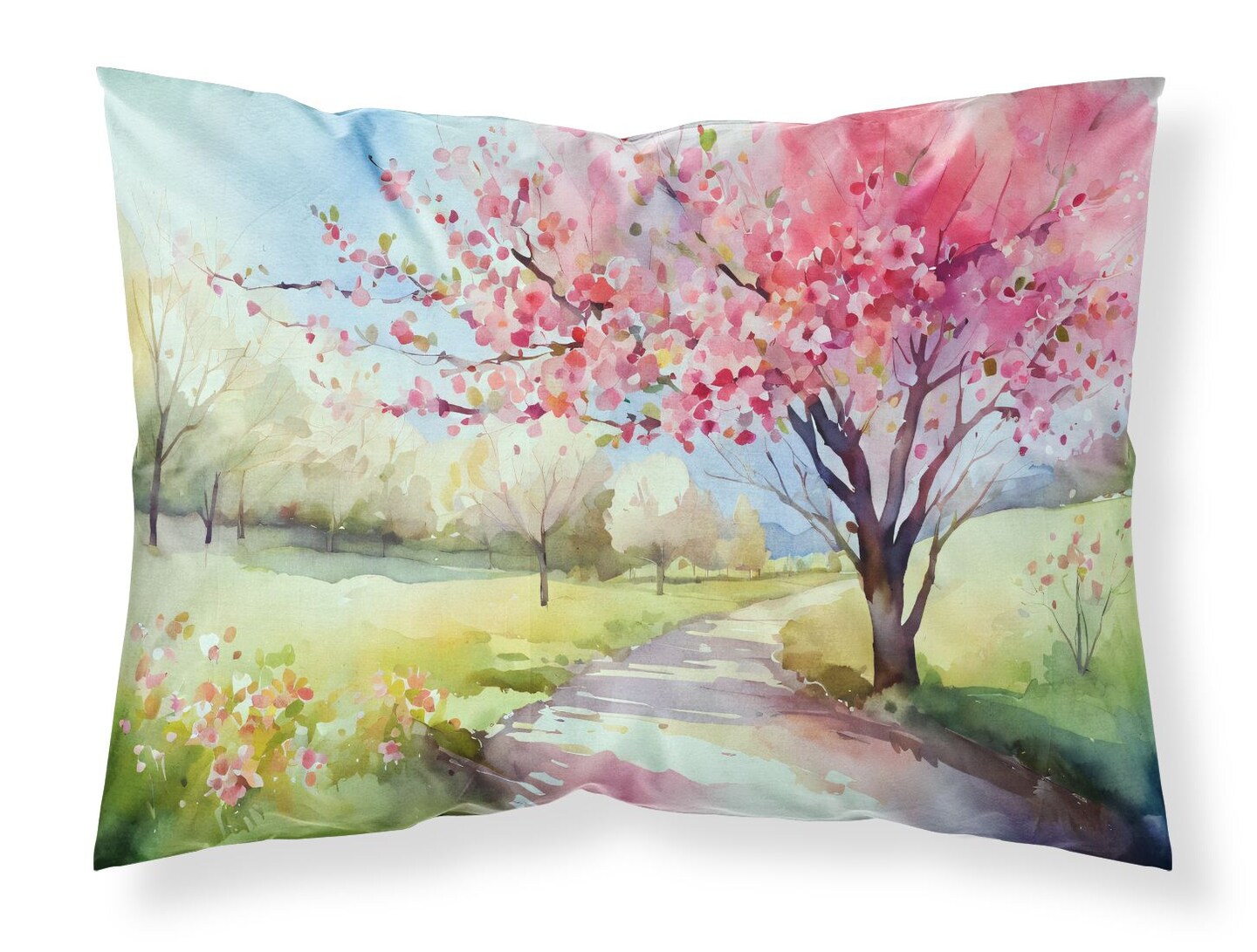 Michigan Apple Blossoms Standard Pillowcase Lightweight Super Soft Decorative Artwork