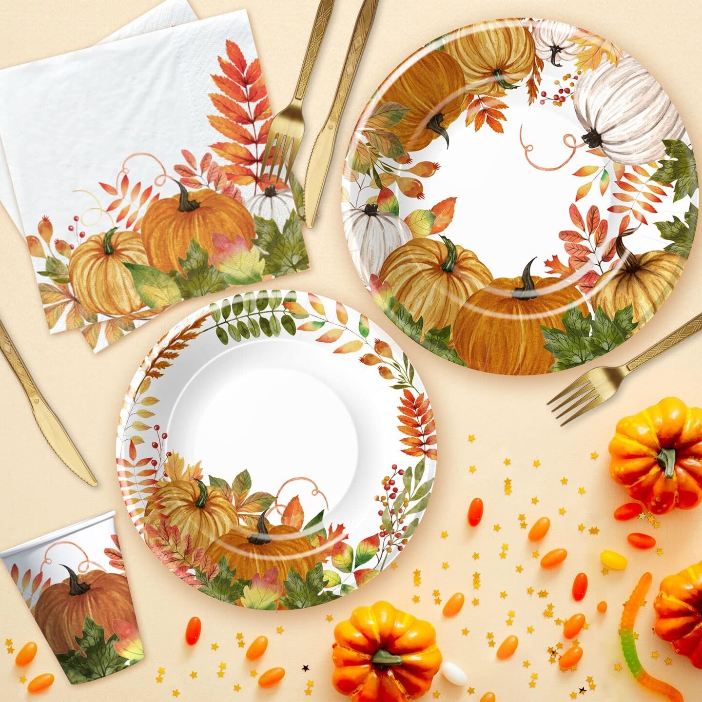 Thanksgiving Party Decorations Tableware(11 x 10 x 3 inches)