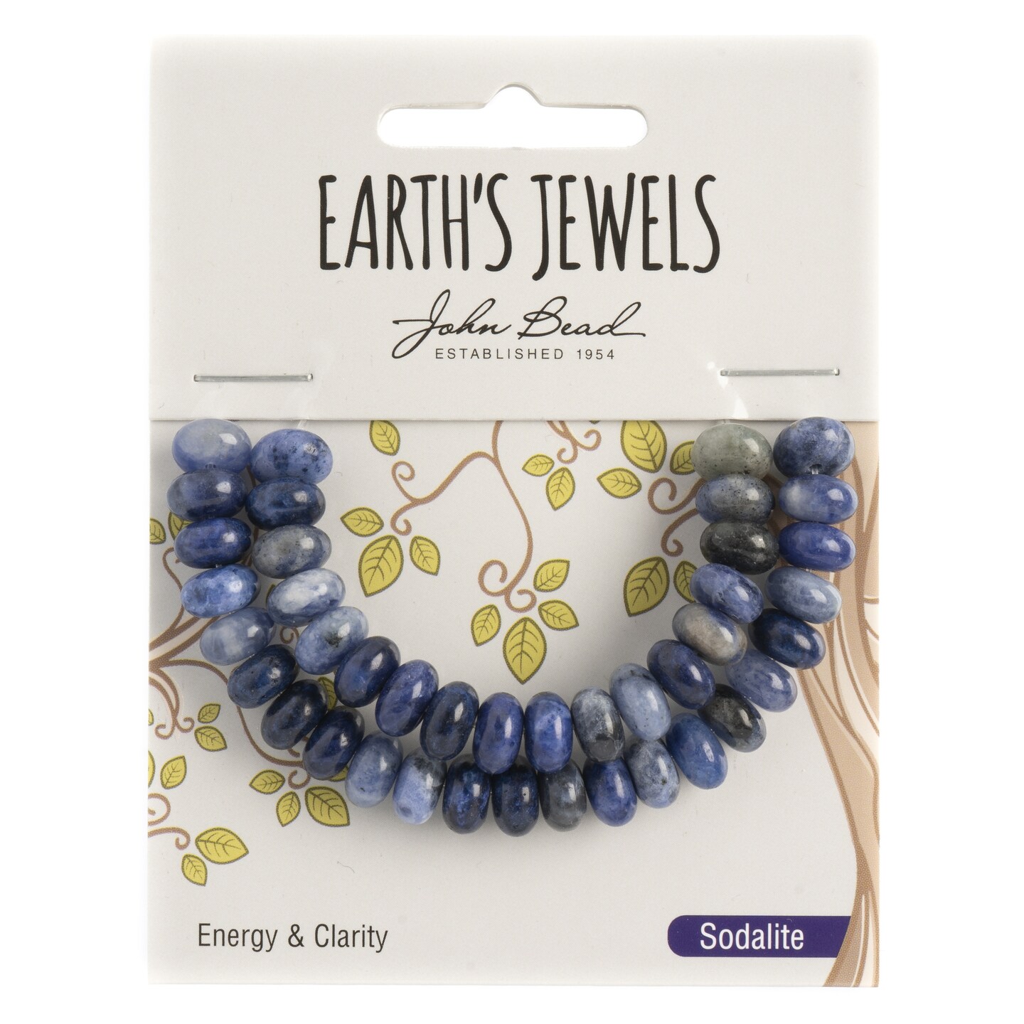 John Bead Earth's Jewels Semi-Precious Rondell Sodalite-Blues, 5x8mm