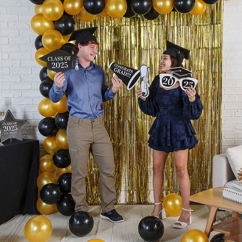 4 1/4" – 12 3/4" Large 2025 Graduation Cardboard Photo Props 6 Pieces