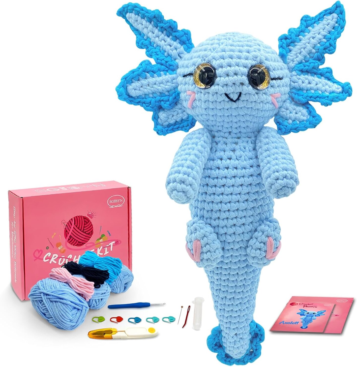 Crochet Kit for Beginners - (Large Axolotl) | Michaels