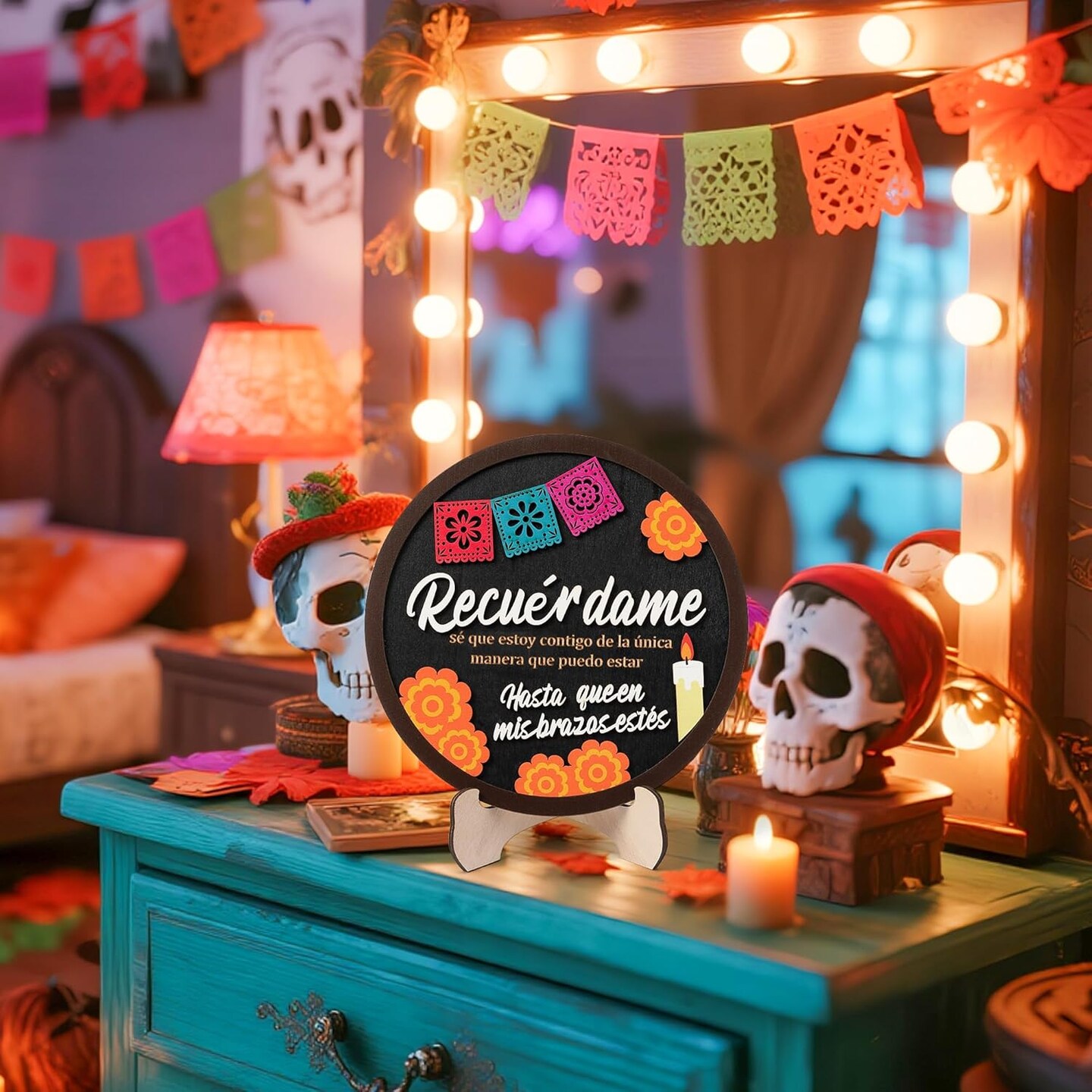 Day of the Dead Table Decoration (Black)