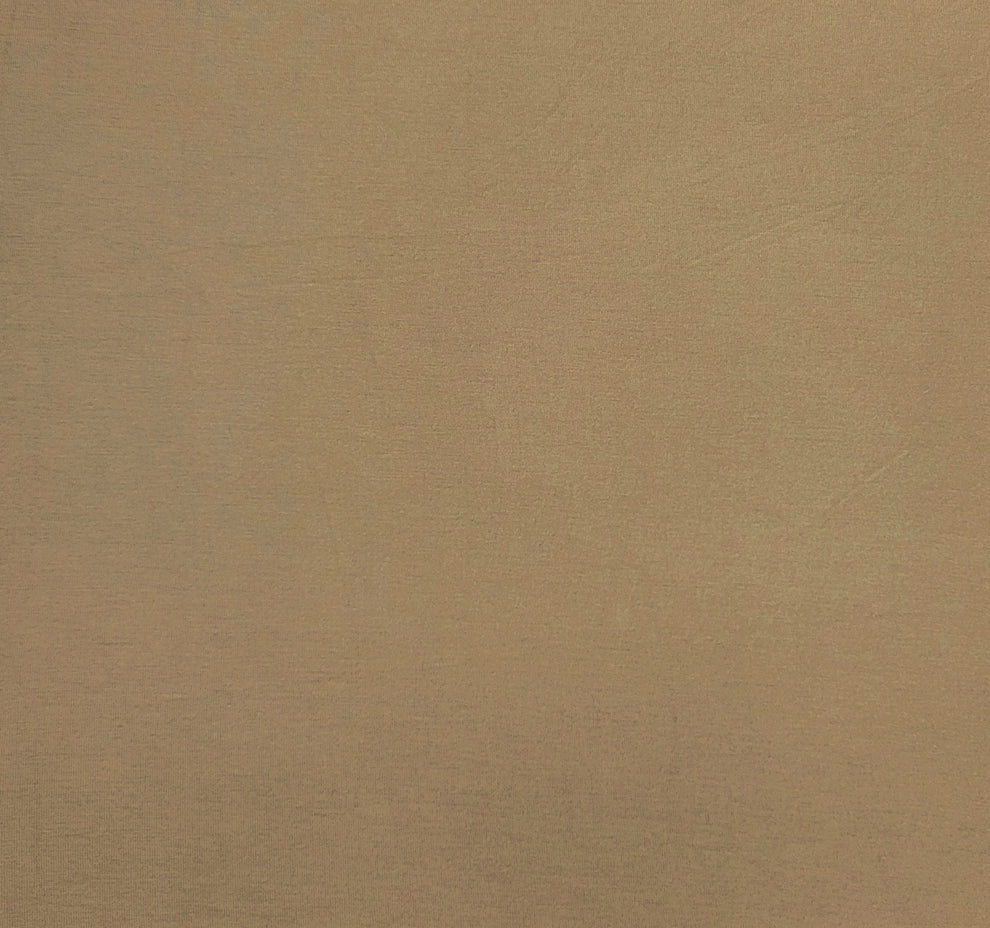 1 Yard Mocha Bamboo Spandex Jersey Knit Fabric for Dresses Pajamas Babywear and Accessories 60 Inch Width