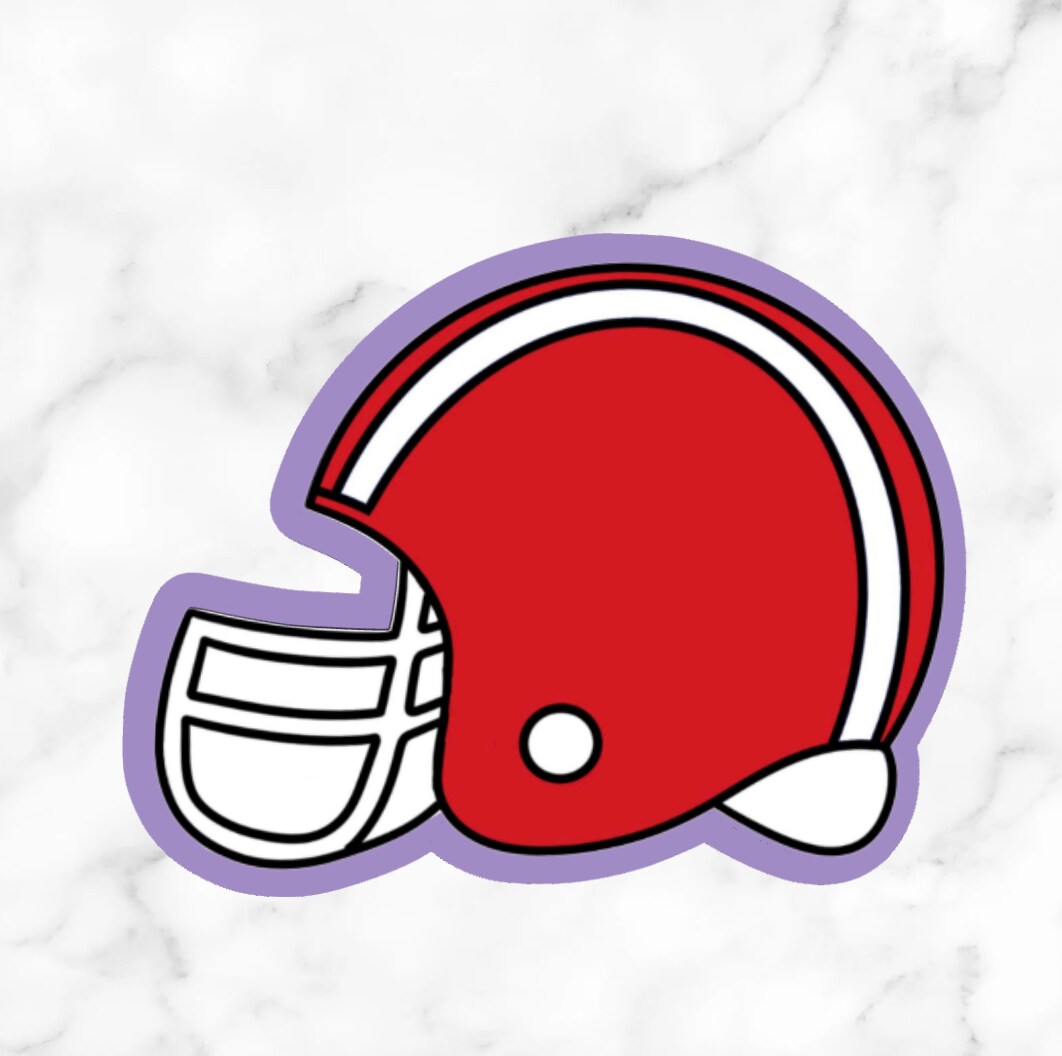 Football Helmet Cookie Cutters With Stamp Option