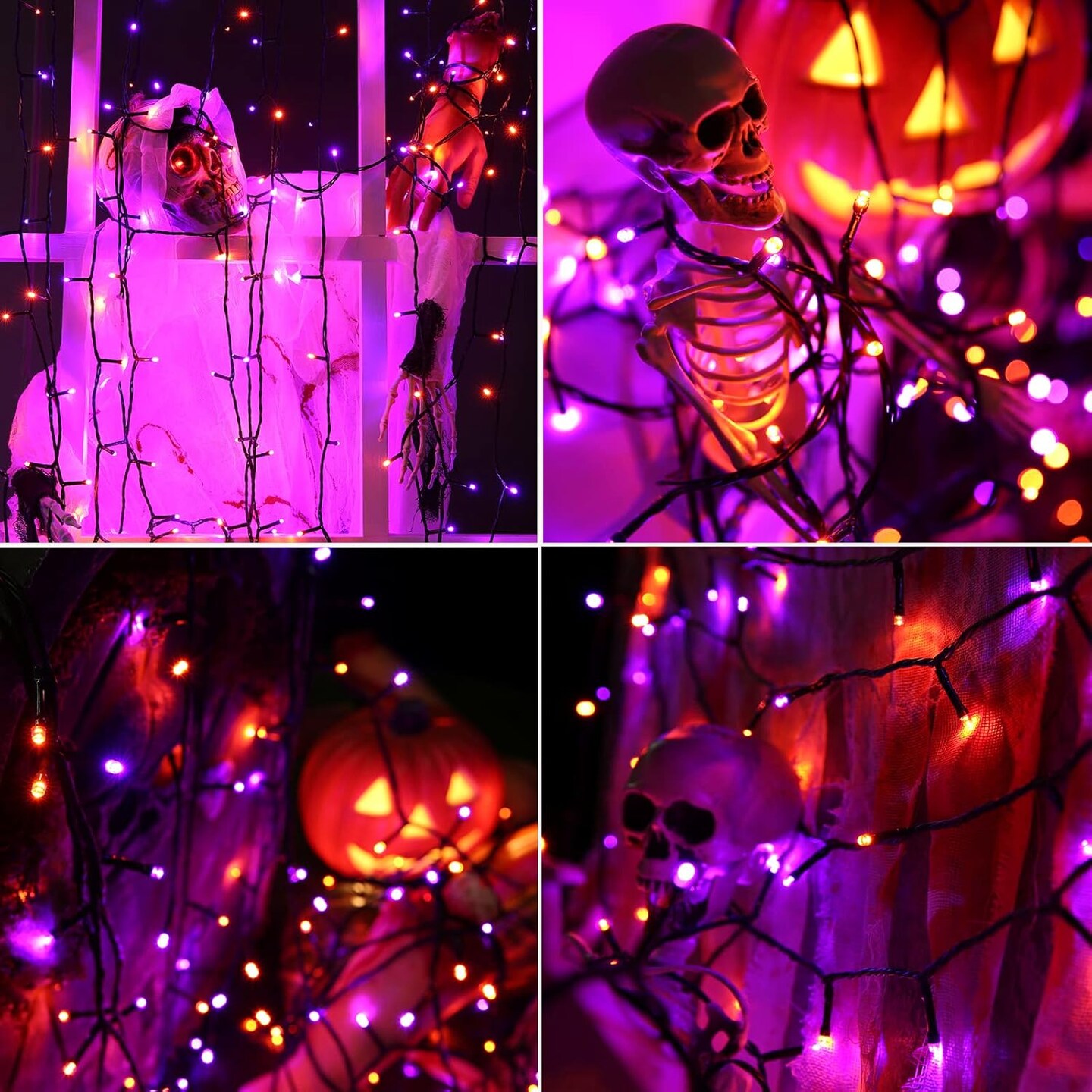 Orange and Purple Halloween Lights (&#x9;Orange &#x26; Purple)