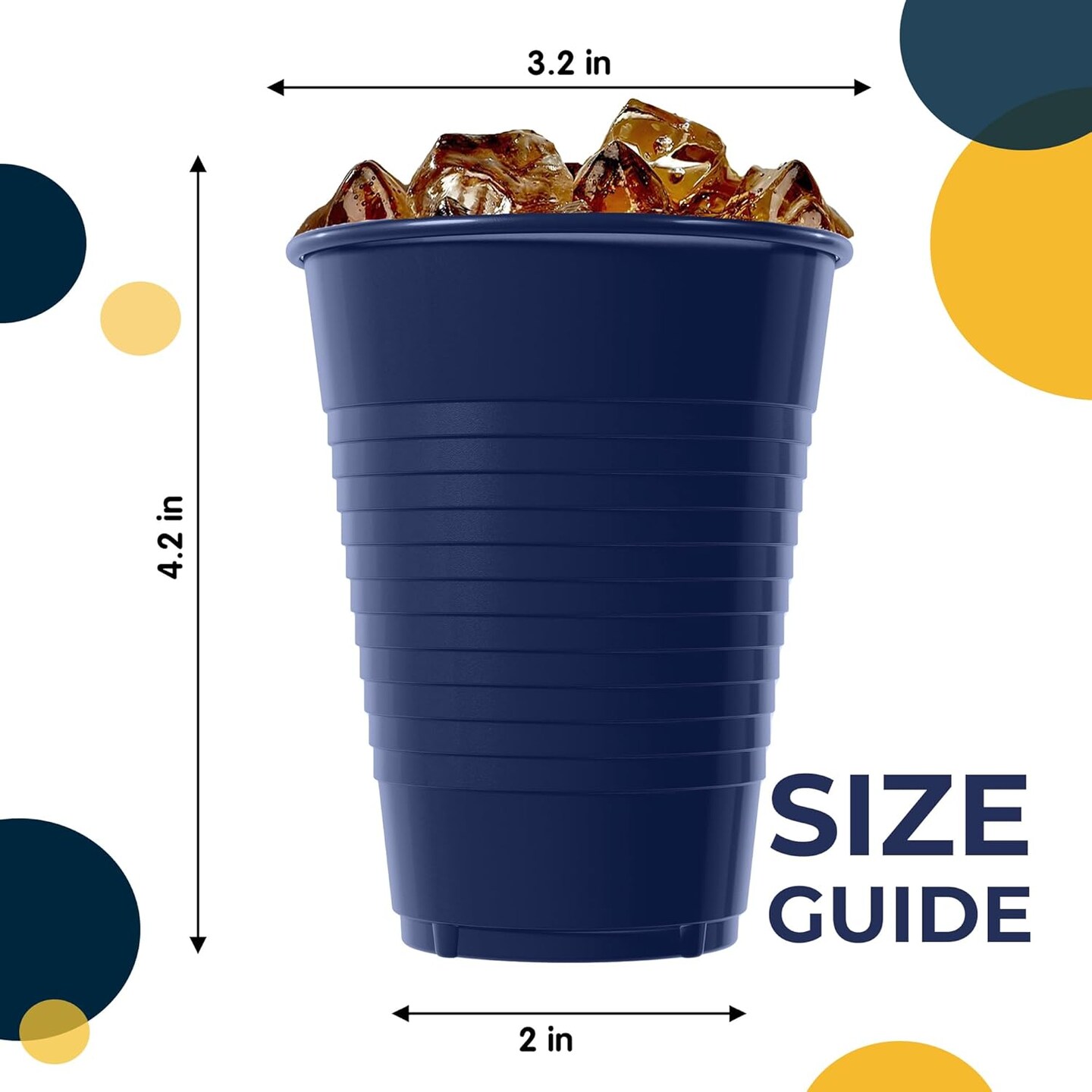Exquisite Party Solids 12 Oz Plastic Cups – 100 Pack Disposable Cups for Parties & Events | Durable Plastic Party Cups | Bulk Drink Cups for Soda, plastic cup | Recyclable Disposable Cups for Everyday Use & Celebrations