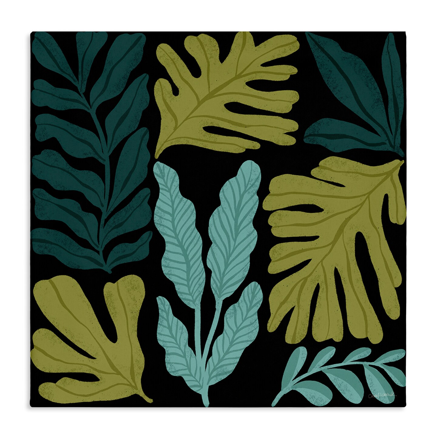Stupell Industries Leaf Sprigs Collage Canvas Wall Art Design by Cheryl Warrick