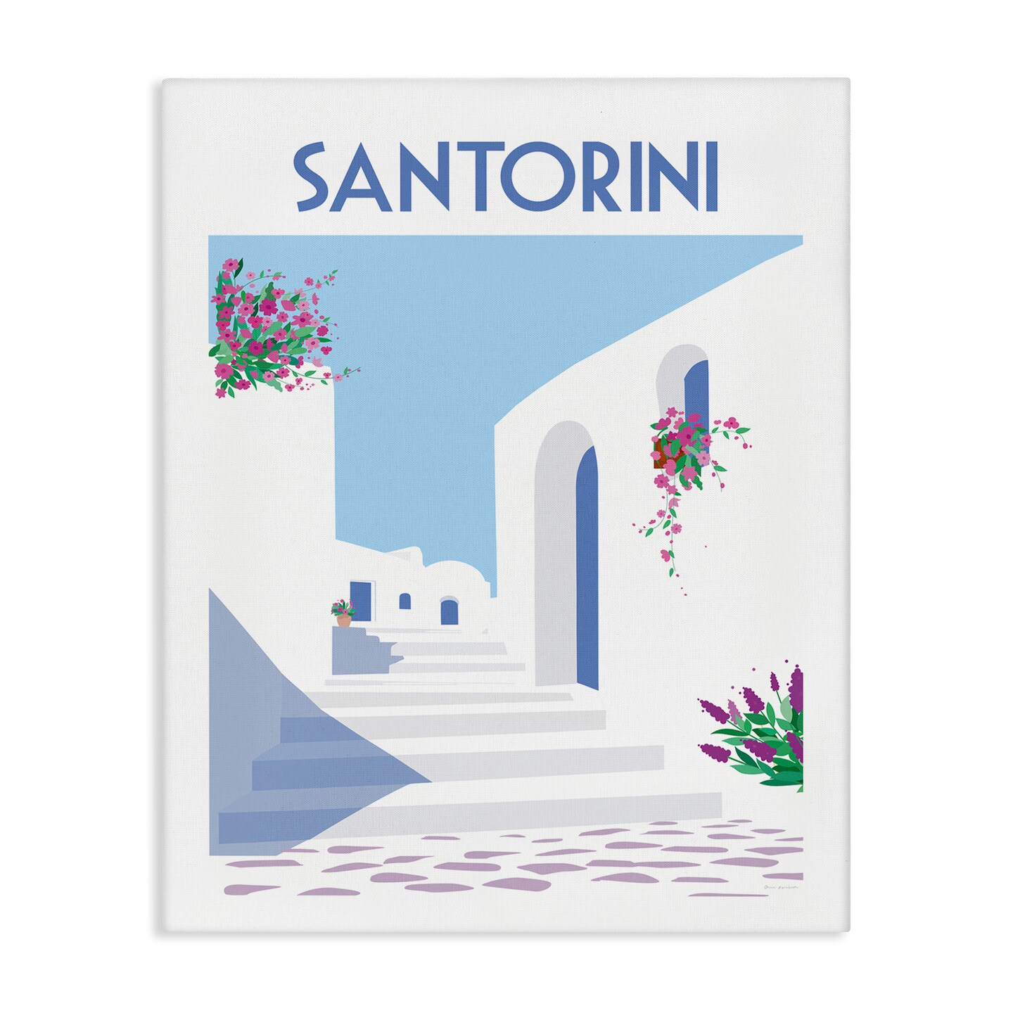 Stupell Industries Santorini White Architecture Canvas Wall Art Design by Omar Escalante