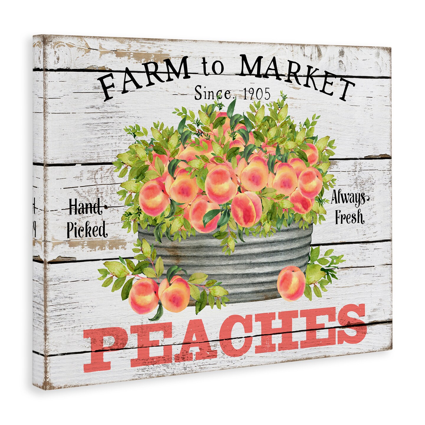 Stupell Industries Farm To Market Peaches Canvas Wall Art Design by Creatif Belle