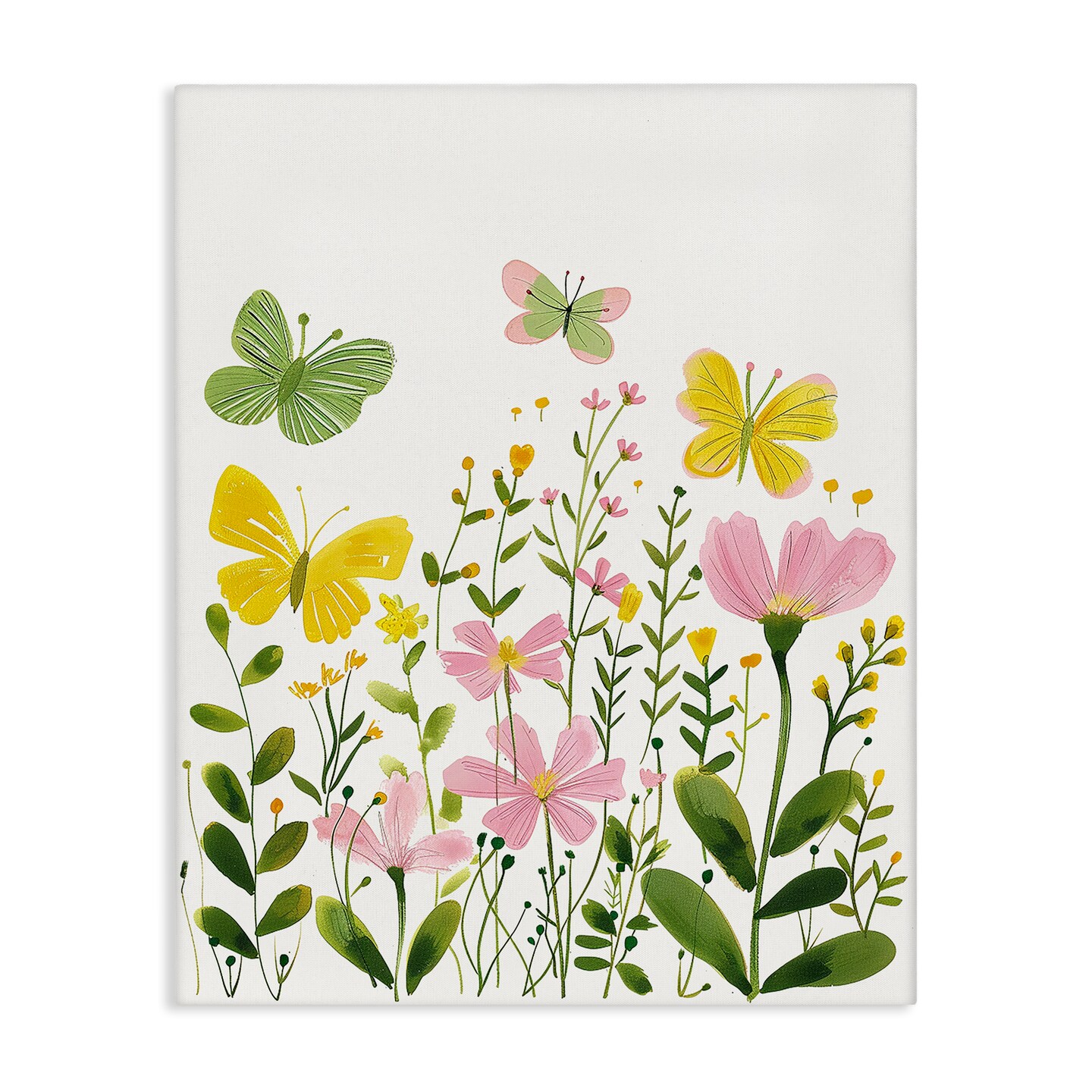 Stupell Industries Whimsical Garden Butterflies Canvas Wall Art Design by LSR Design Studio