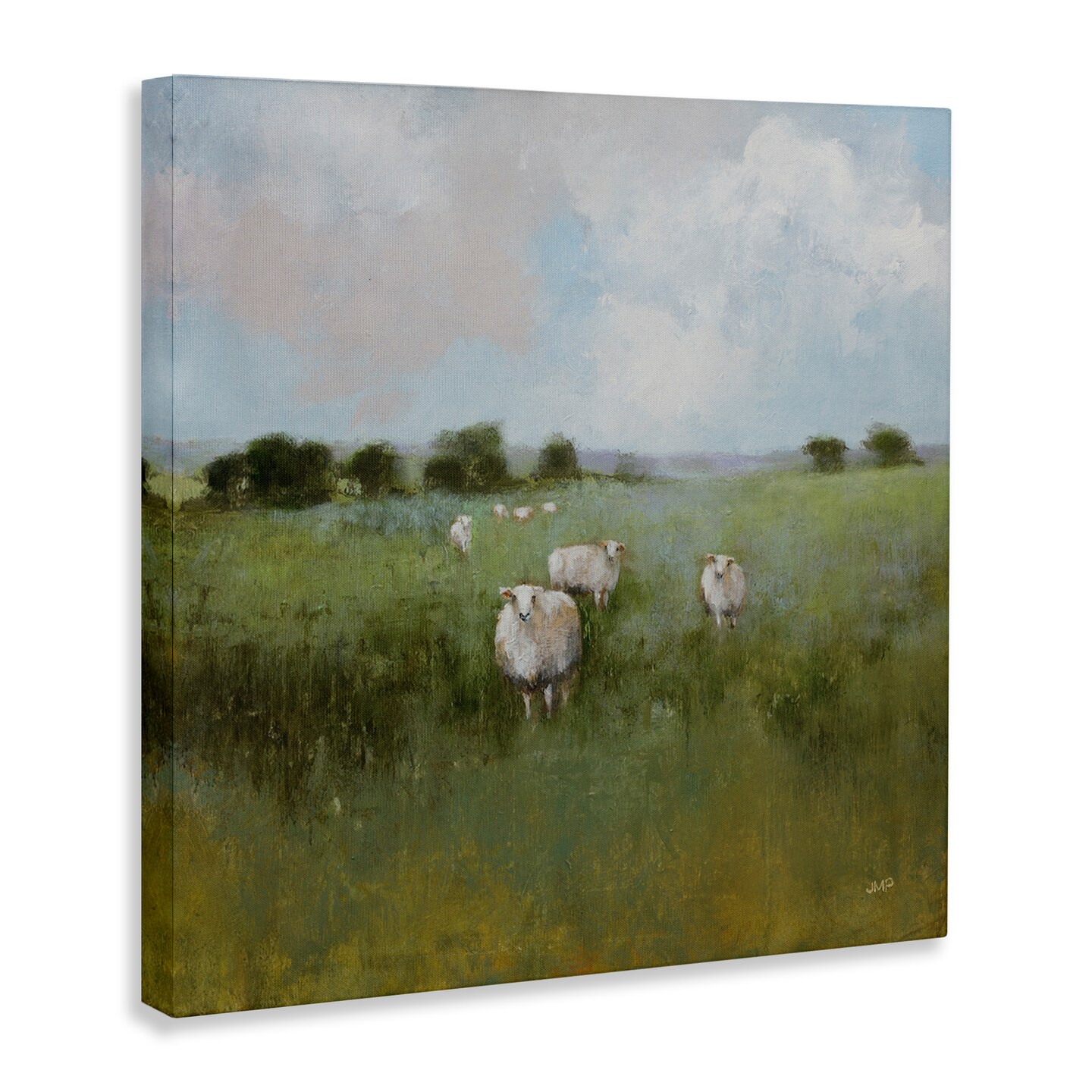 Stupell Industries Quiet Pasture with Sheep Canvas Wall Art Design by Julia Purinton
