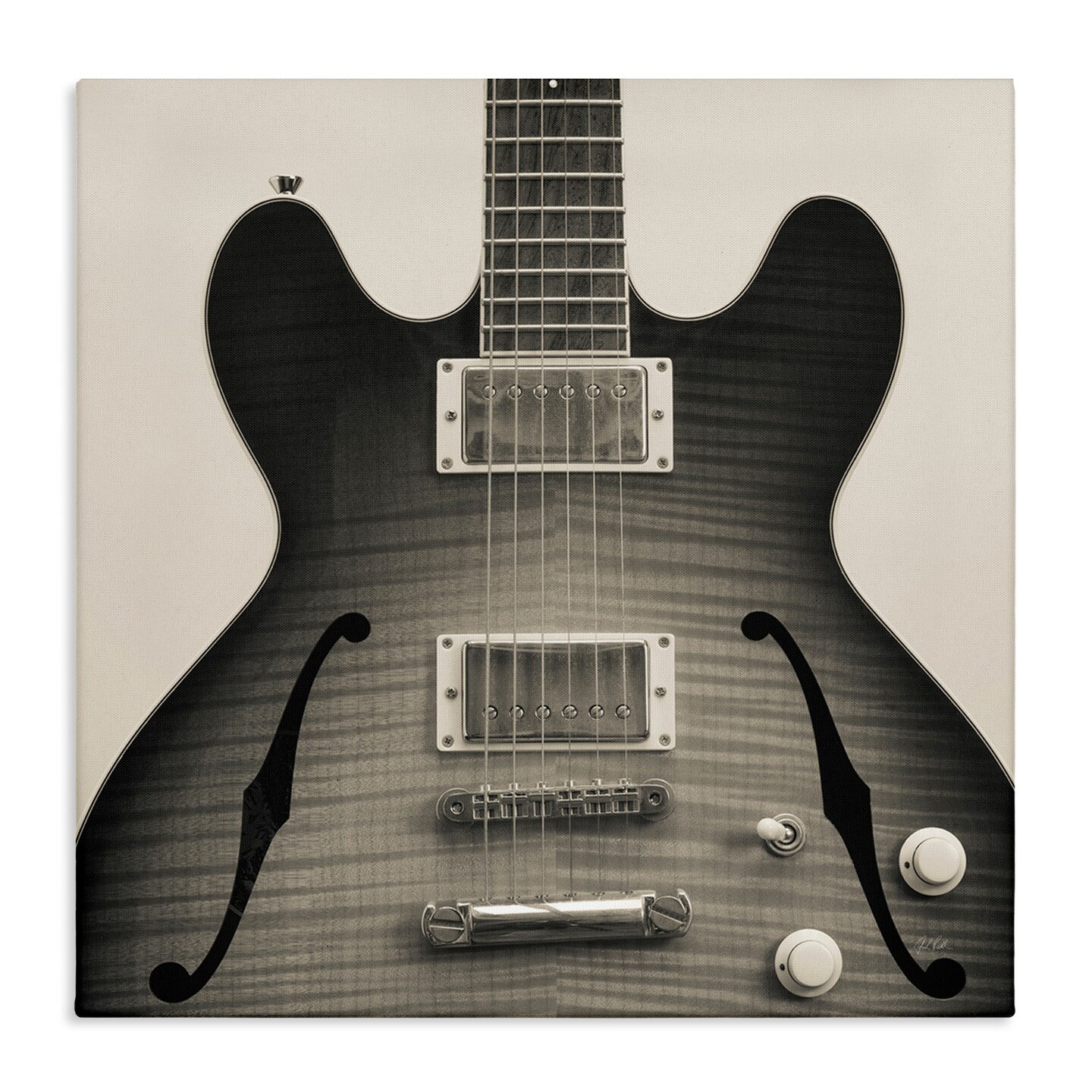 Stupell Industries Classy Electric Guitar Canvas Wall Art Design by Deborah Revell