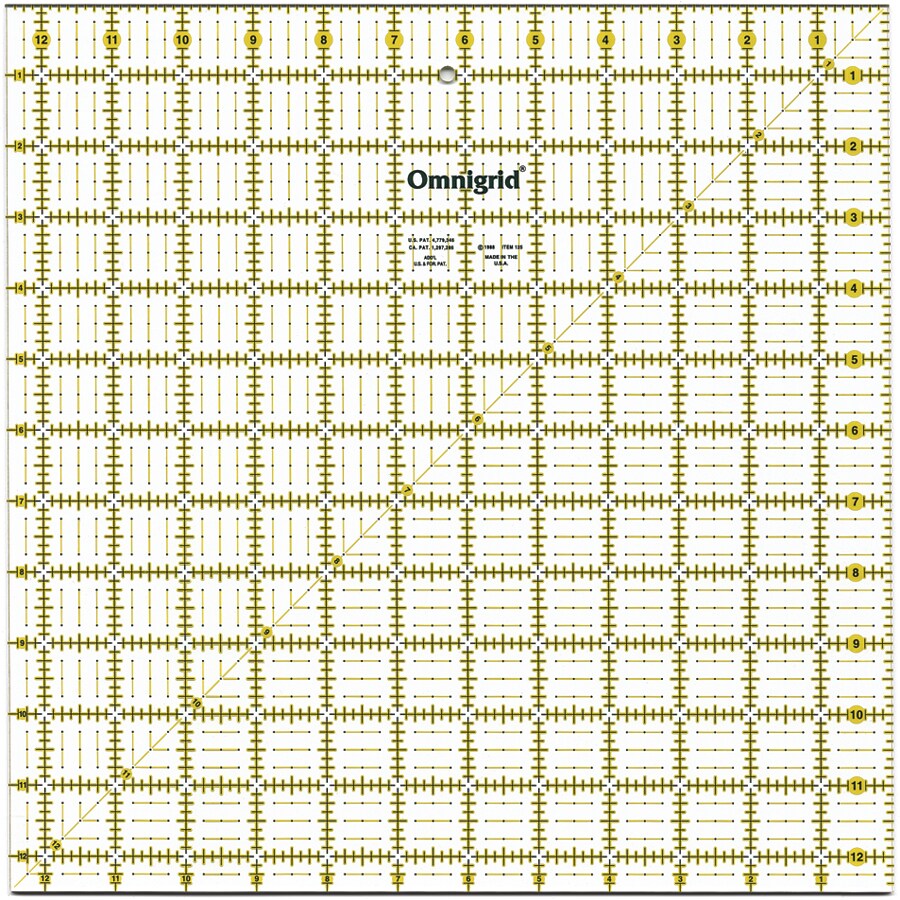 Omnigrid Ruler 12.5&#x22;X12.5&#x22;