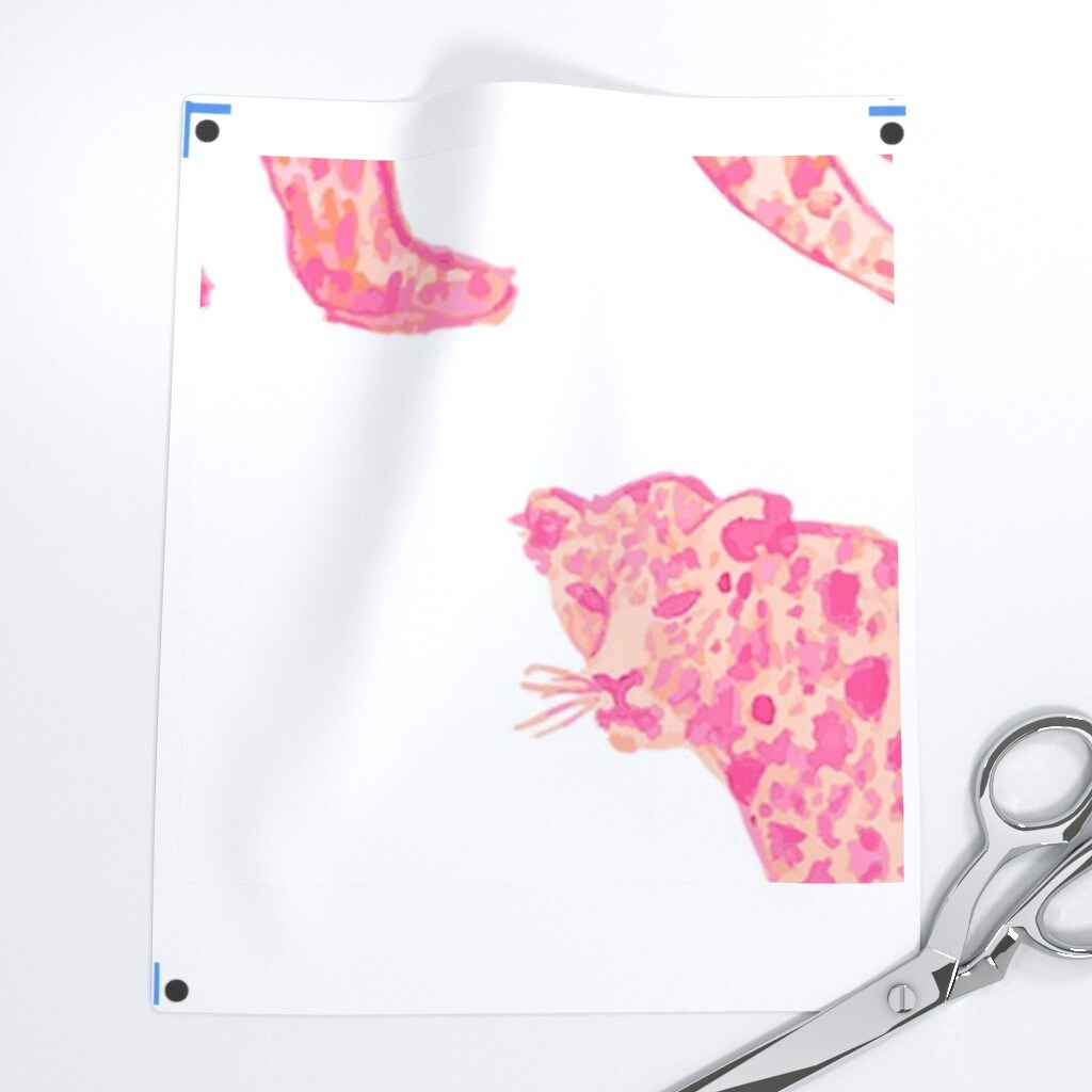 Leopard Jungle Animal Print Eclectic Exotic Pink Orange Jumbo Custom Printed Fabric by Spoonflower Various Fabrics by the Yard or Fat Quarter