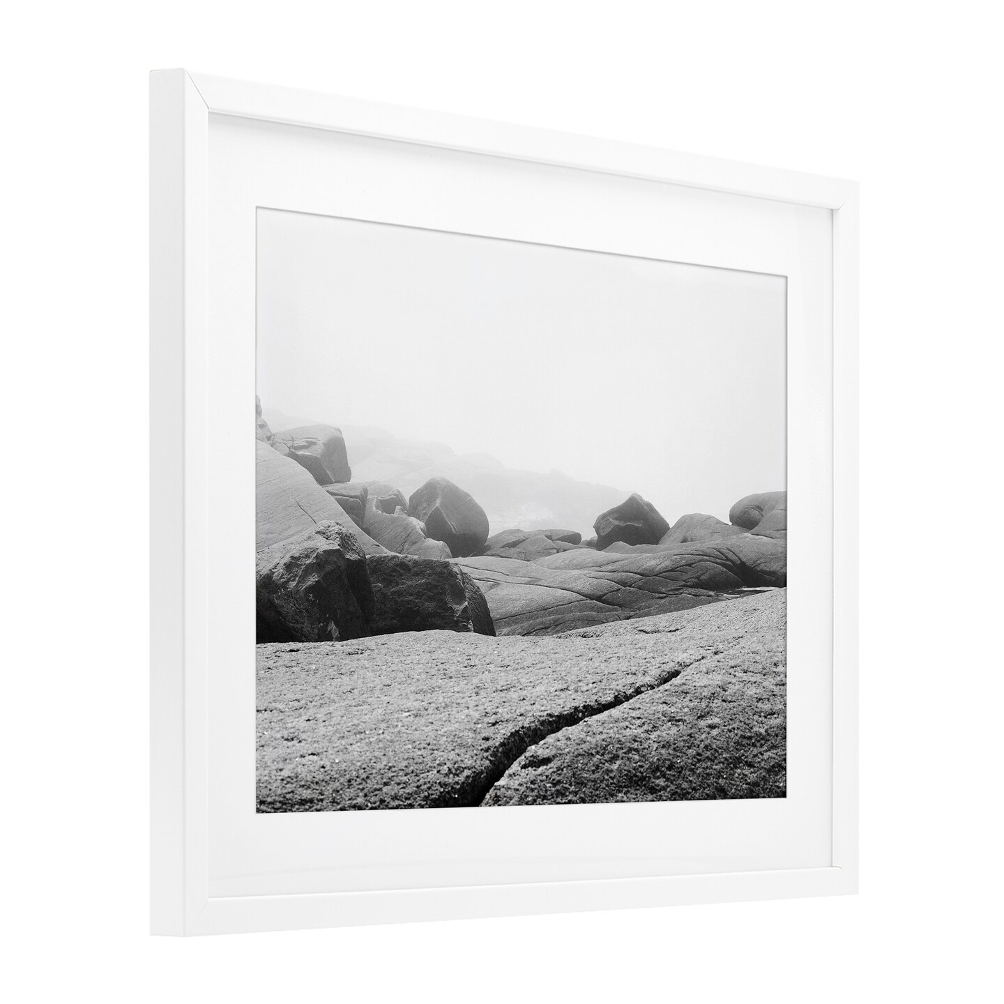 Stupell Industries Rocks at Peggy's Cove Framed Print Under Glass, design by Clive Branson