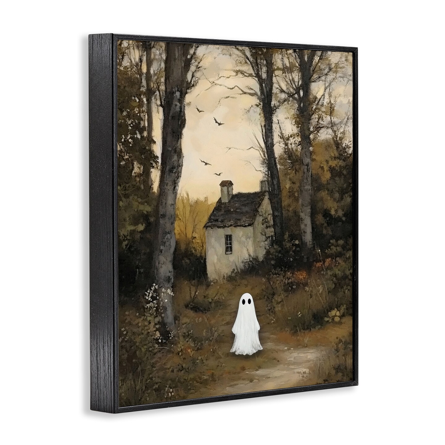 Stupell Industries Little Ghost in Cottage Forest Framed Giclee, design by Arlington Prints