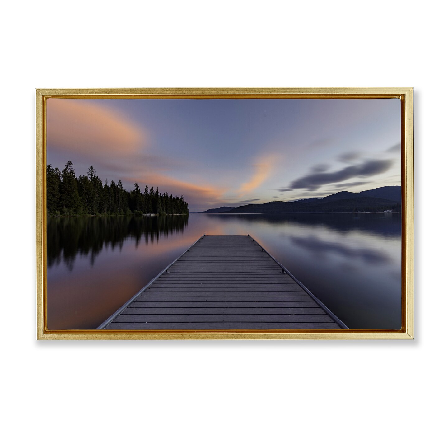 Stupell Industries Priest Lake Stacked Pink Floating Frame, design by Jeff Poe Photography