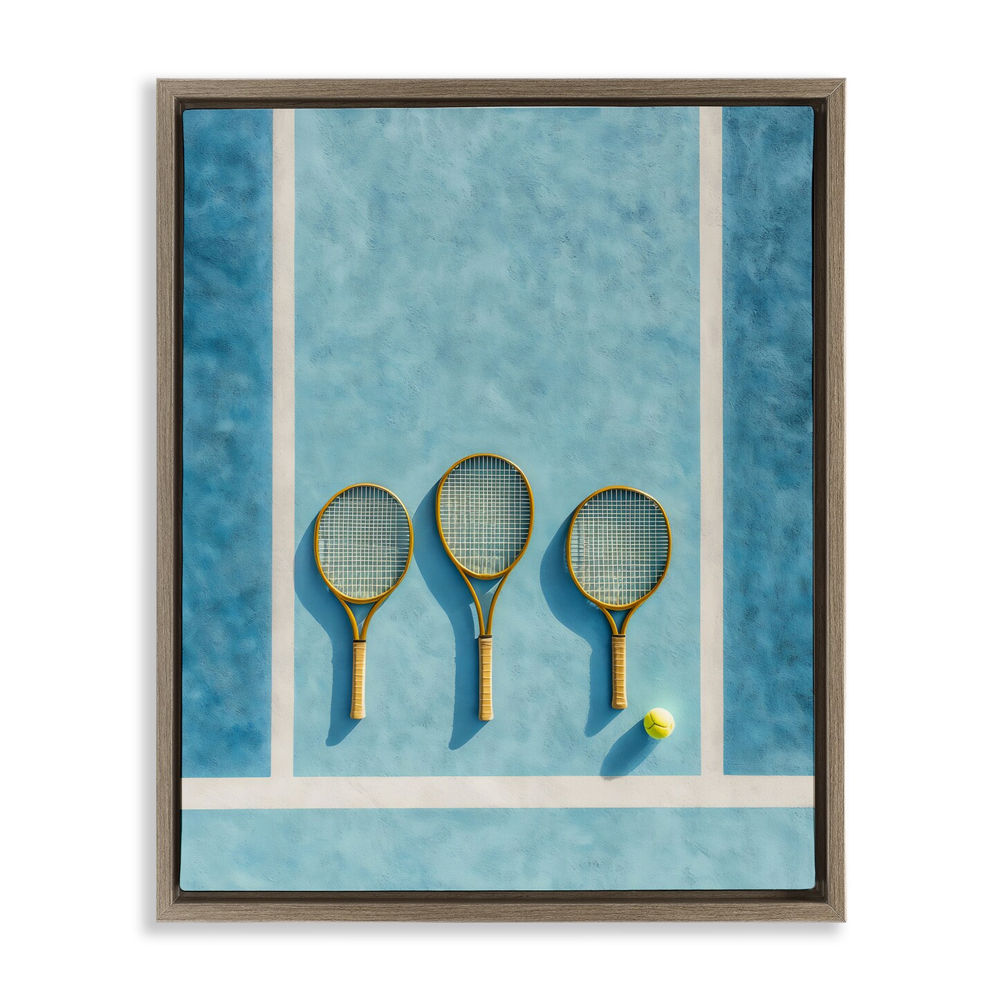 Stupell Industries Tennis Racket Trio Floating Frame, design by Franklyn Gregory