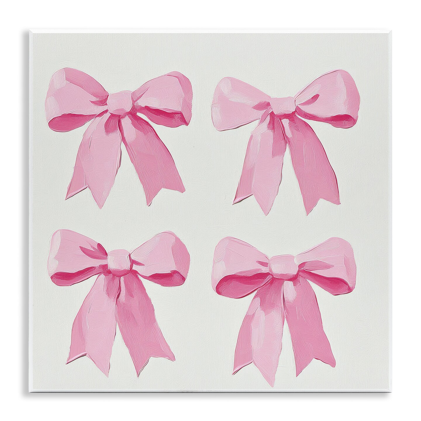 Stupell Industries Four Soft Pink Bows Wall Plaque, design by Petal Prints Design