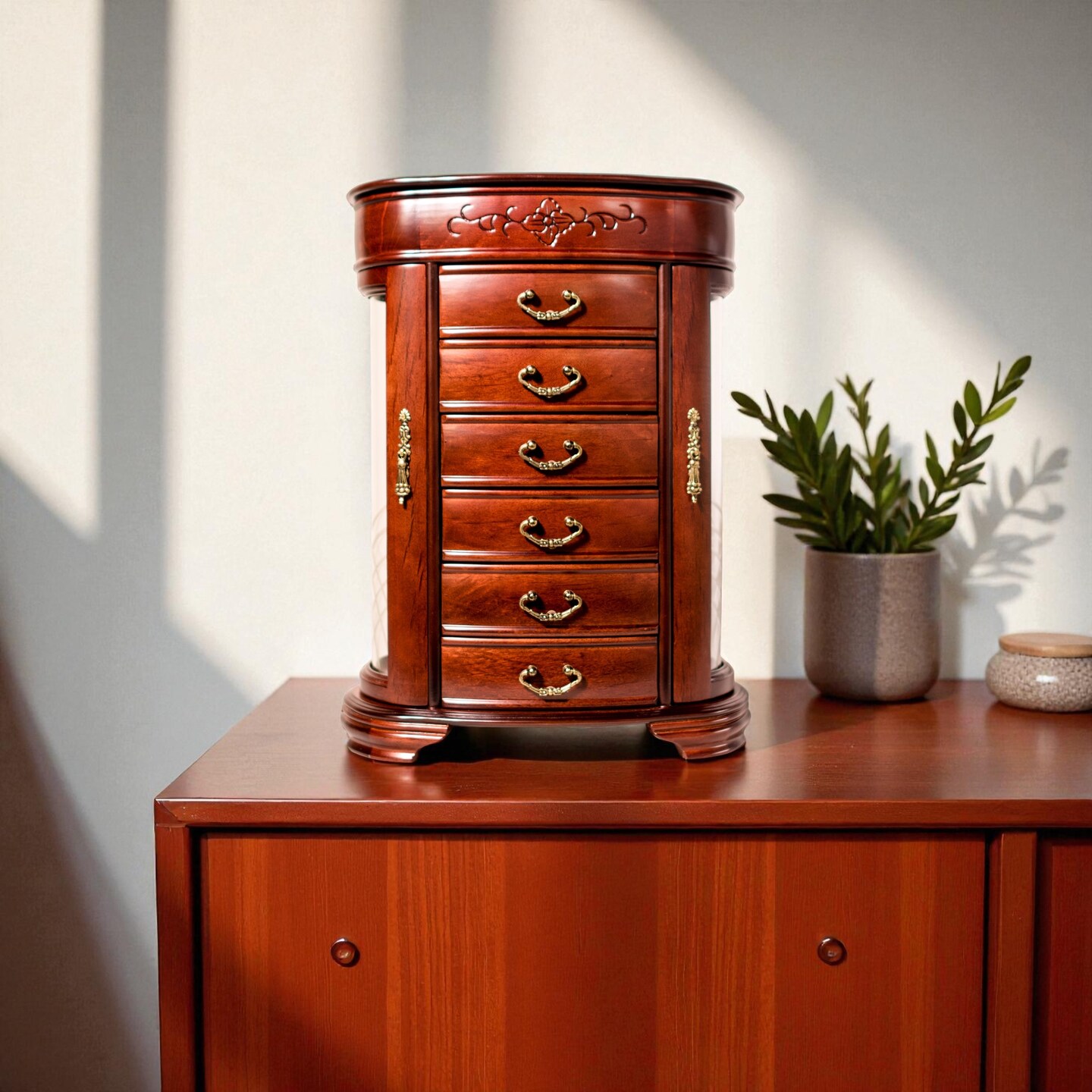 Patricia Jewelry Chest, Cherry | Michaels