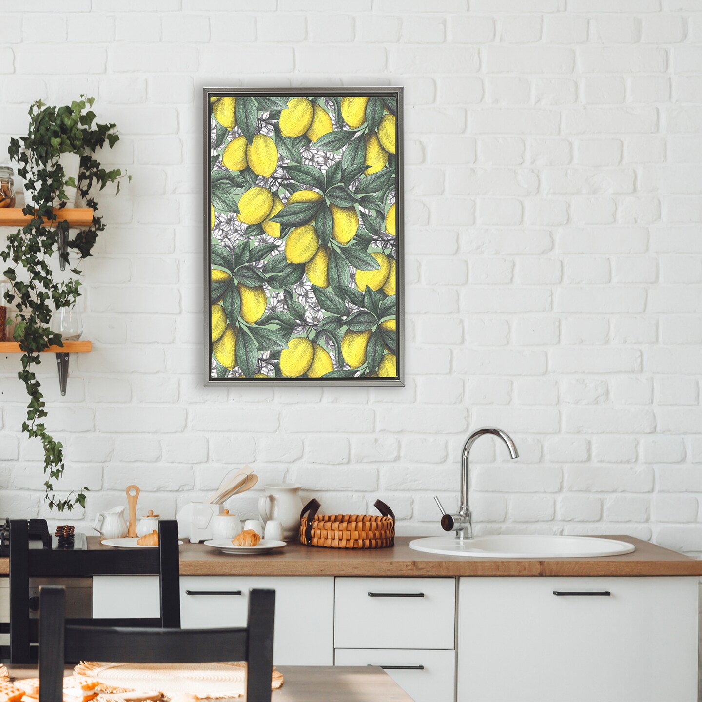 Stupell Industries Under The Lemon Tree Floating Frame, design by Cecilia Battaini