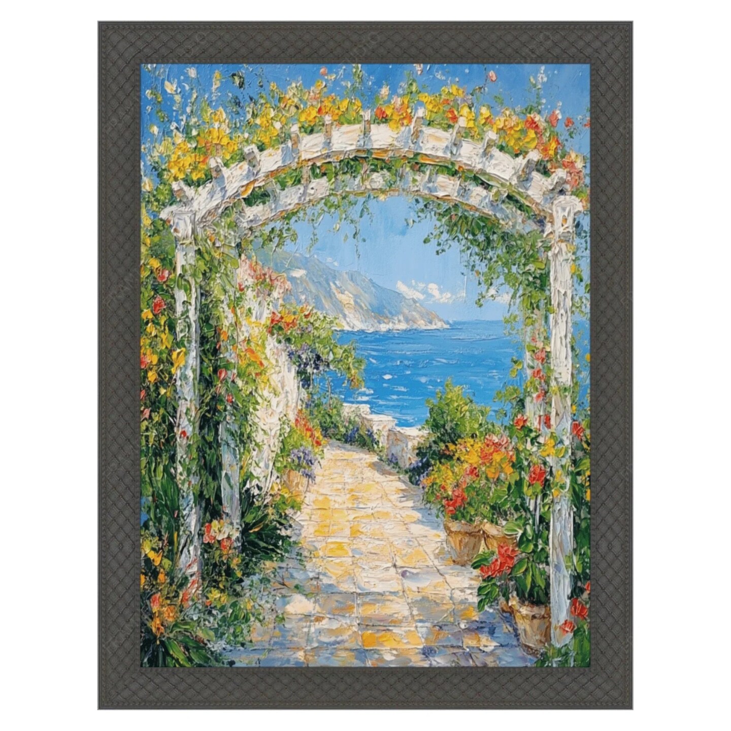 Cris Cross Cathedral Gothic Black 19x27 Picture Frame, Size: 19x27