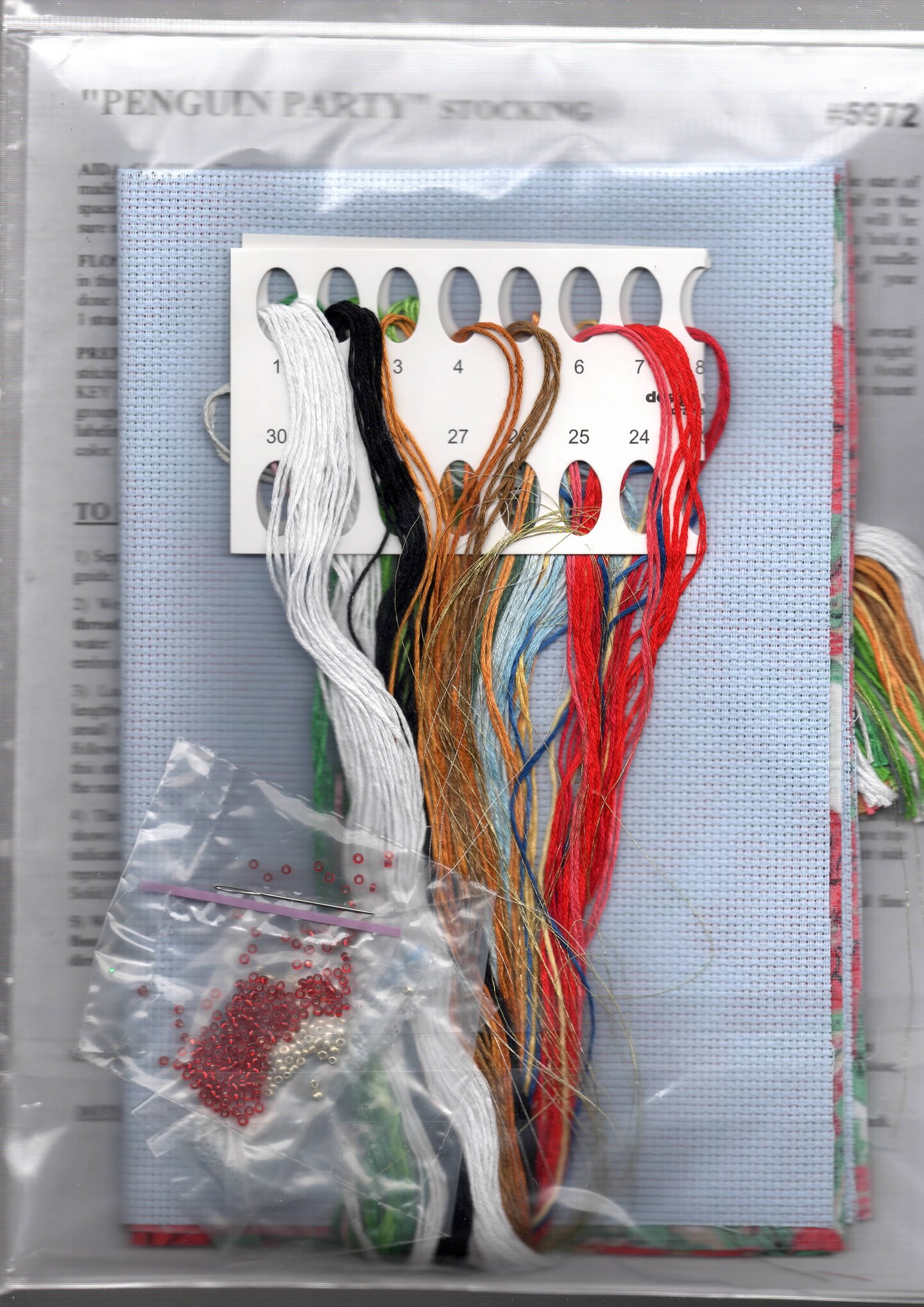 DIY Design Works Penguin Party Christmas Counted Cross Stitch Stocking Kit 5972