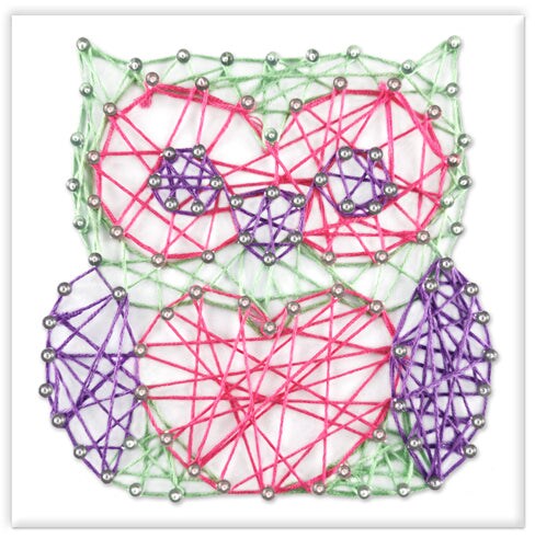 DIY Krafty Kids Owl Halloween Fall String Art Kit Kids Beginner Craft