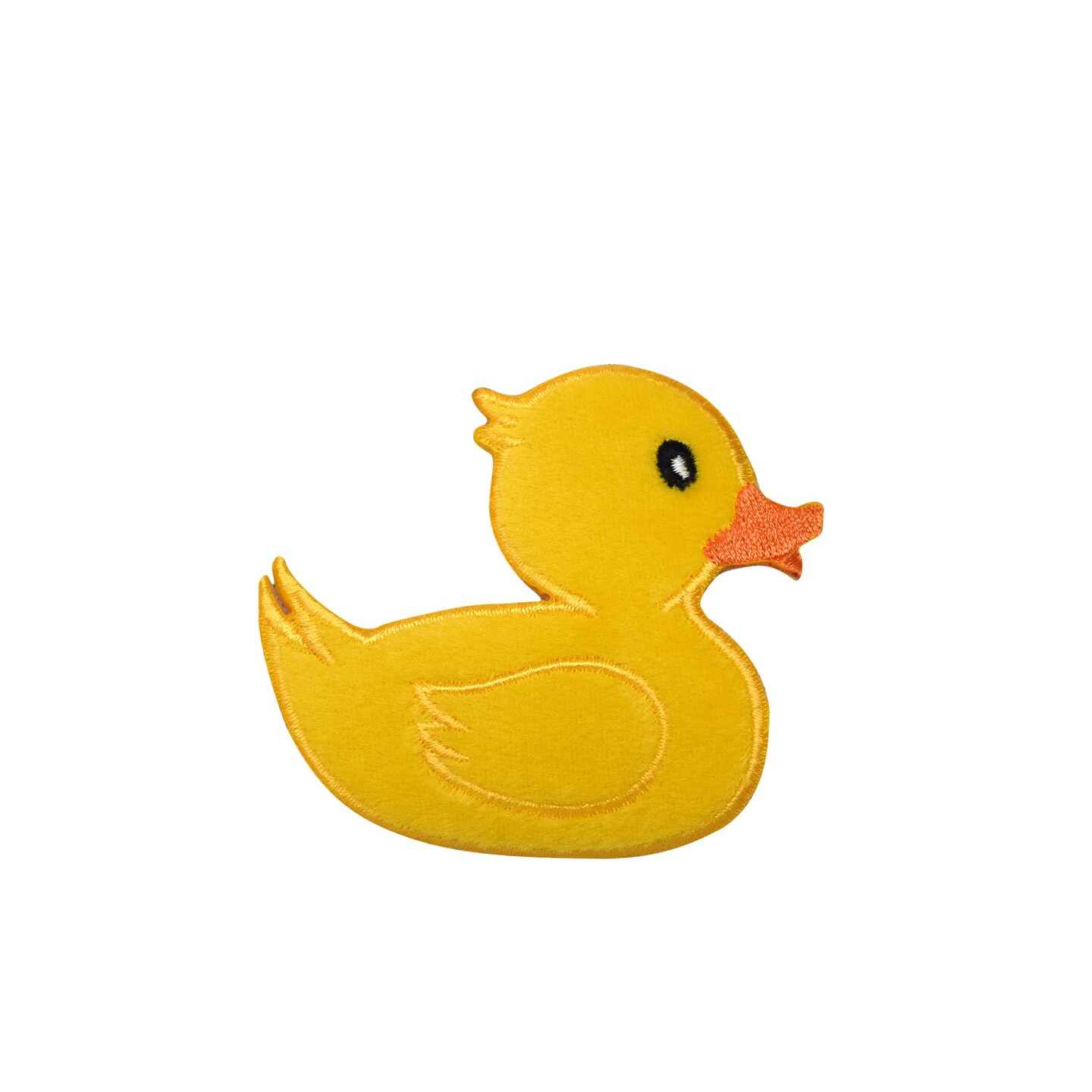 Yellow Rubber Duckie Facing Right, Embroidered, Iron on Patch