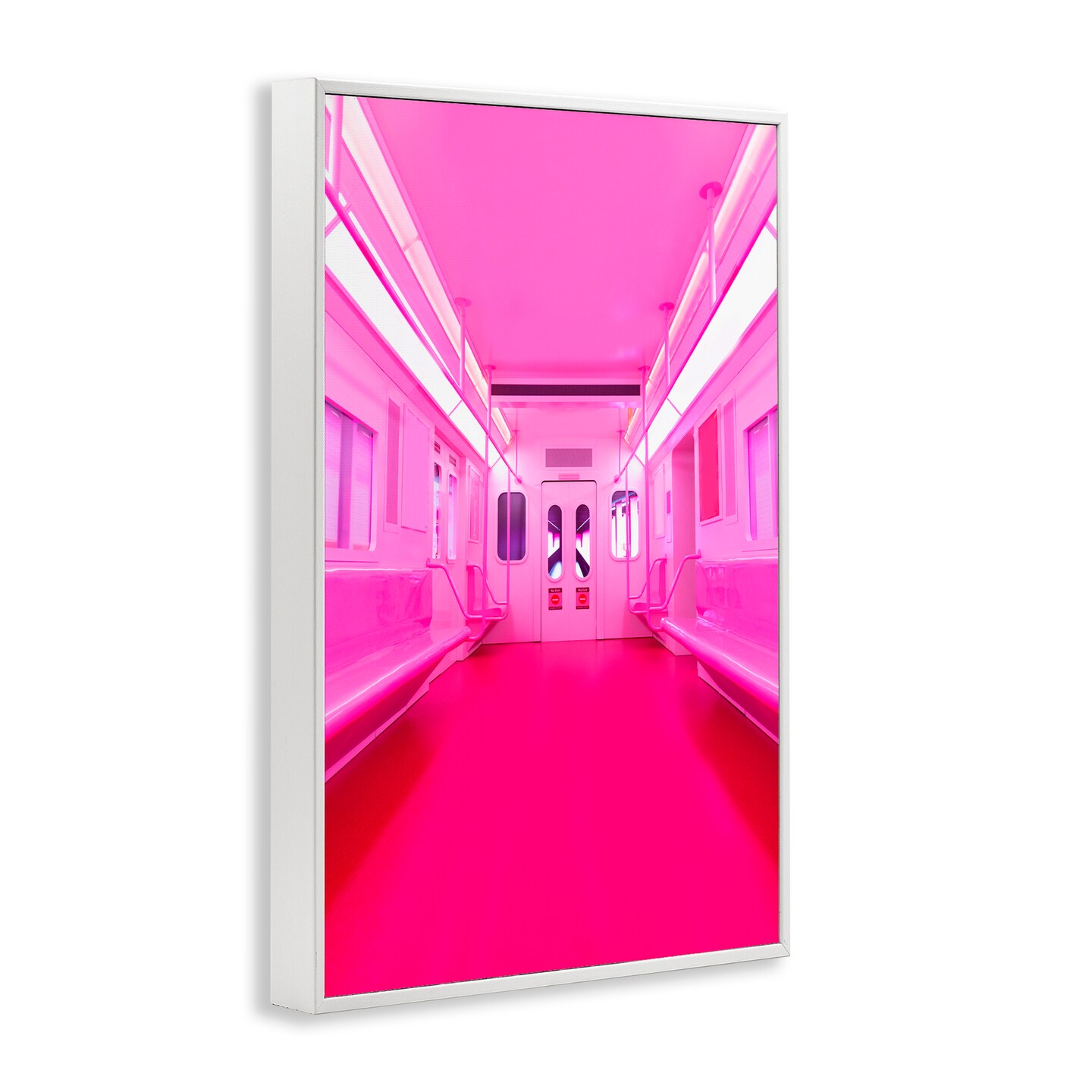 Stupell Industries Futuristic Pink Tone Subway Framed Giclee, design by LISH Creative