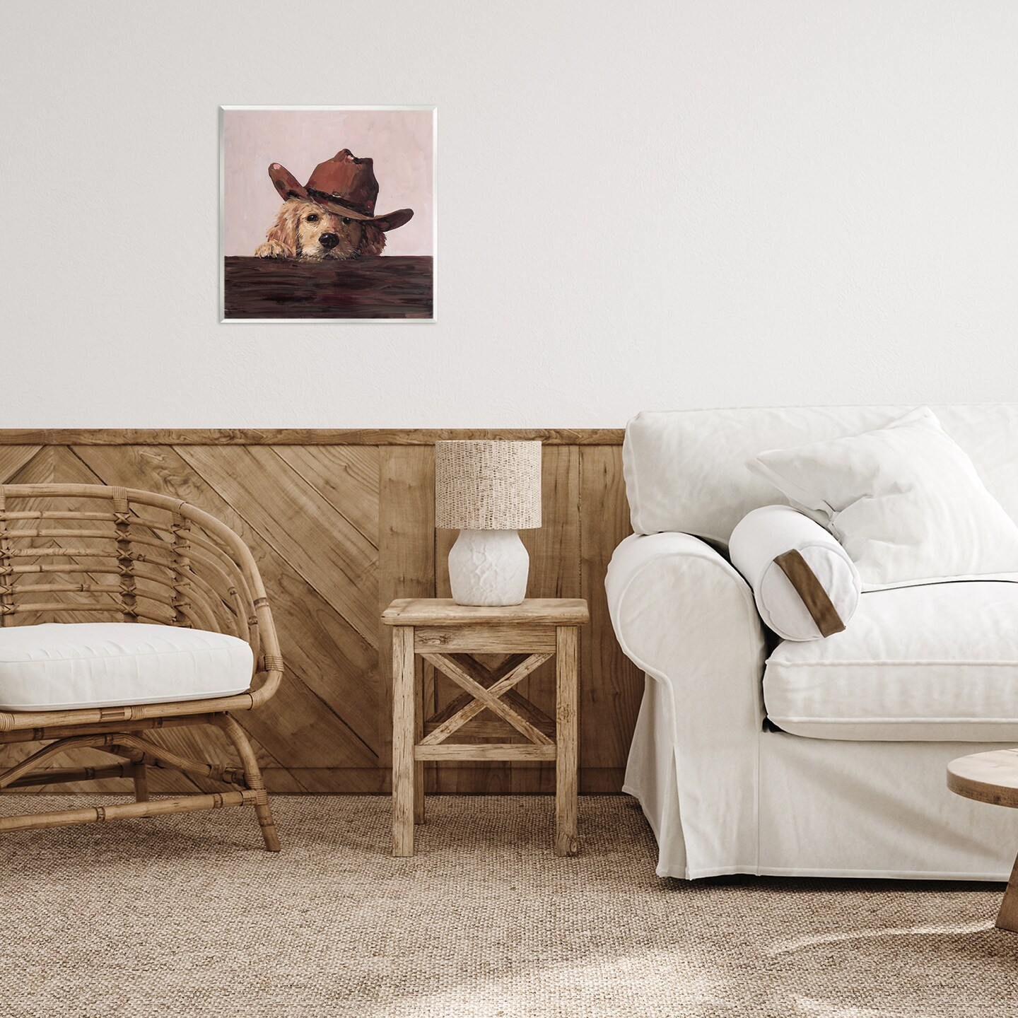 Stupell Industries Peeking Cowboy Dog Wall Plaque, design by Studio Bautista