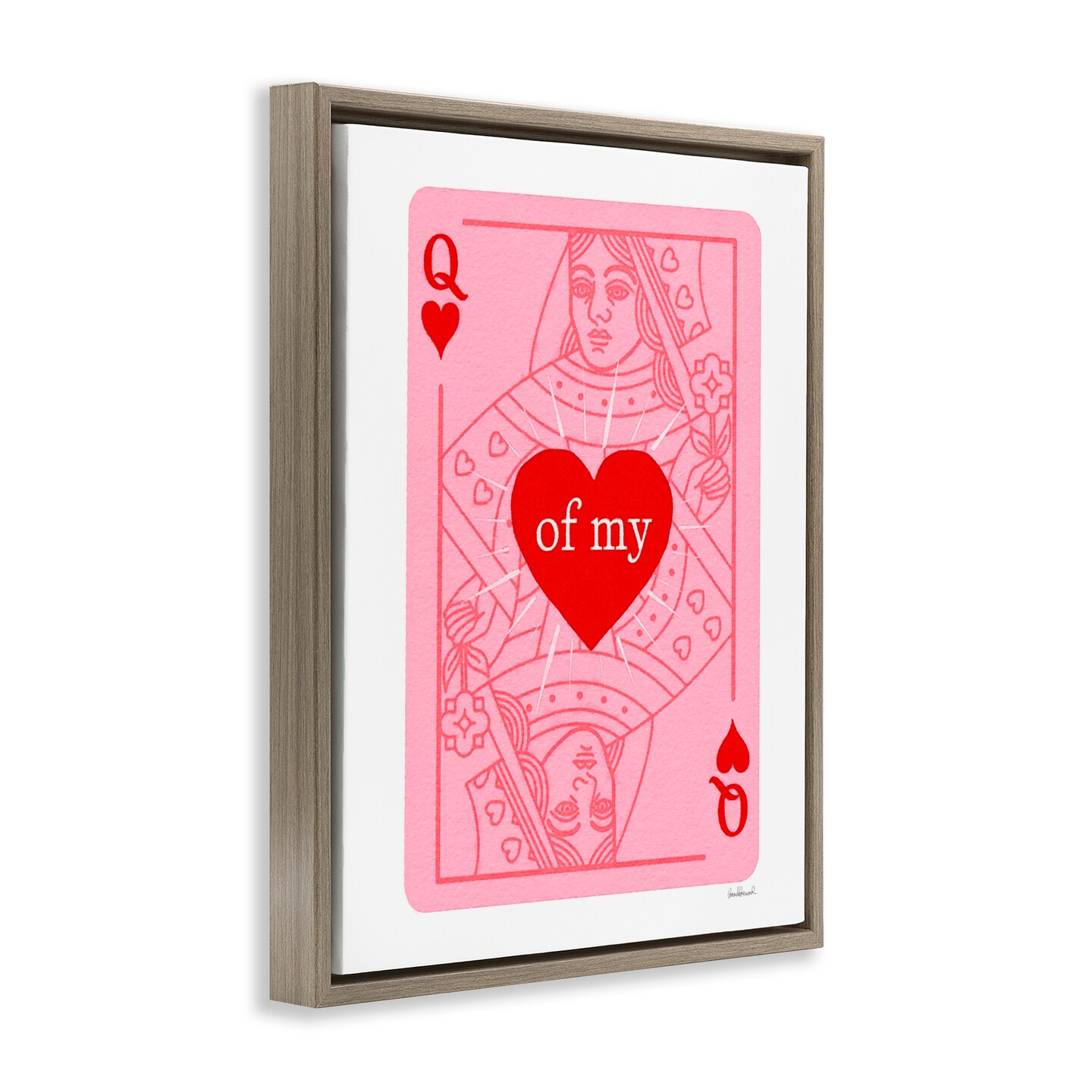 Stupell Industries Queen Of My Heart Floating Frame, design by Amanda Greenwood