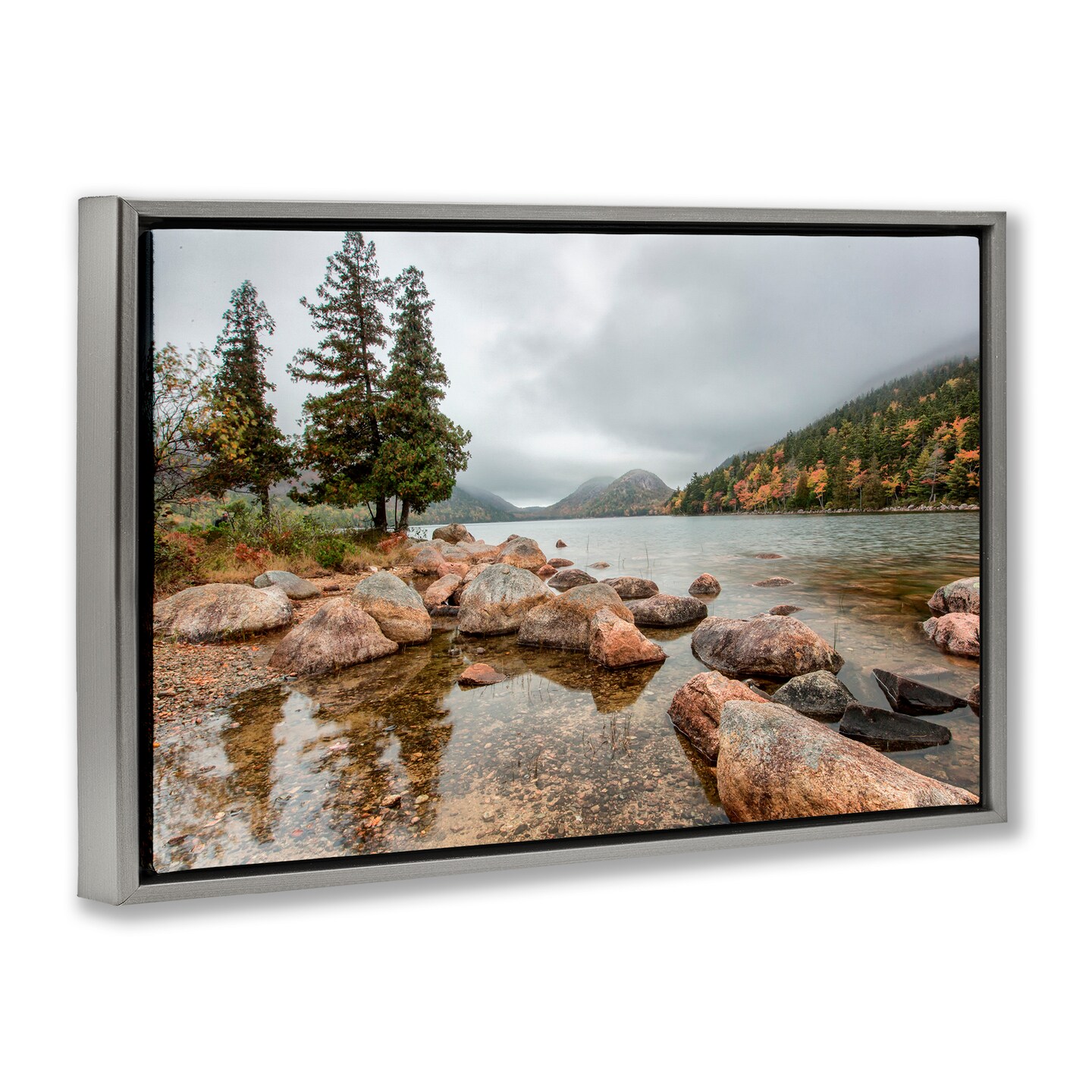 Stupell Industries Pond In The Mountains Floating Frame, design by Jon Evan