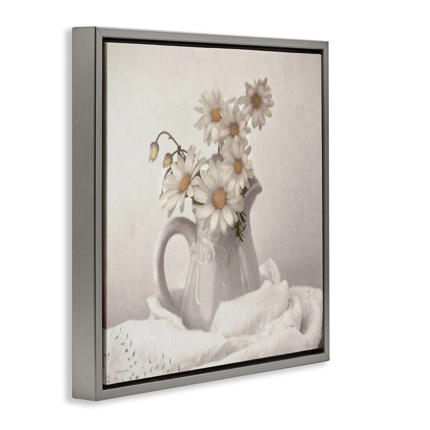 Stupell Industries Simple Pleasures Daisy Vase Floating Frame, design by Robin-Lee Viera