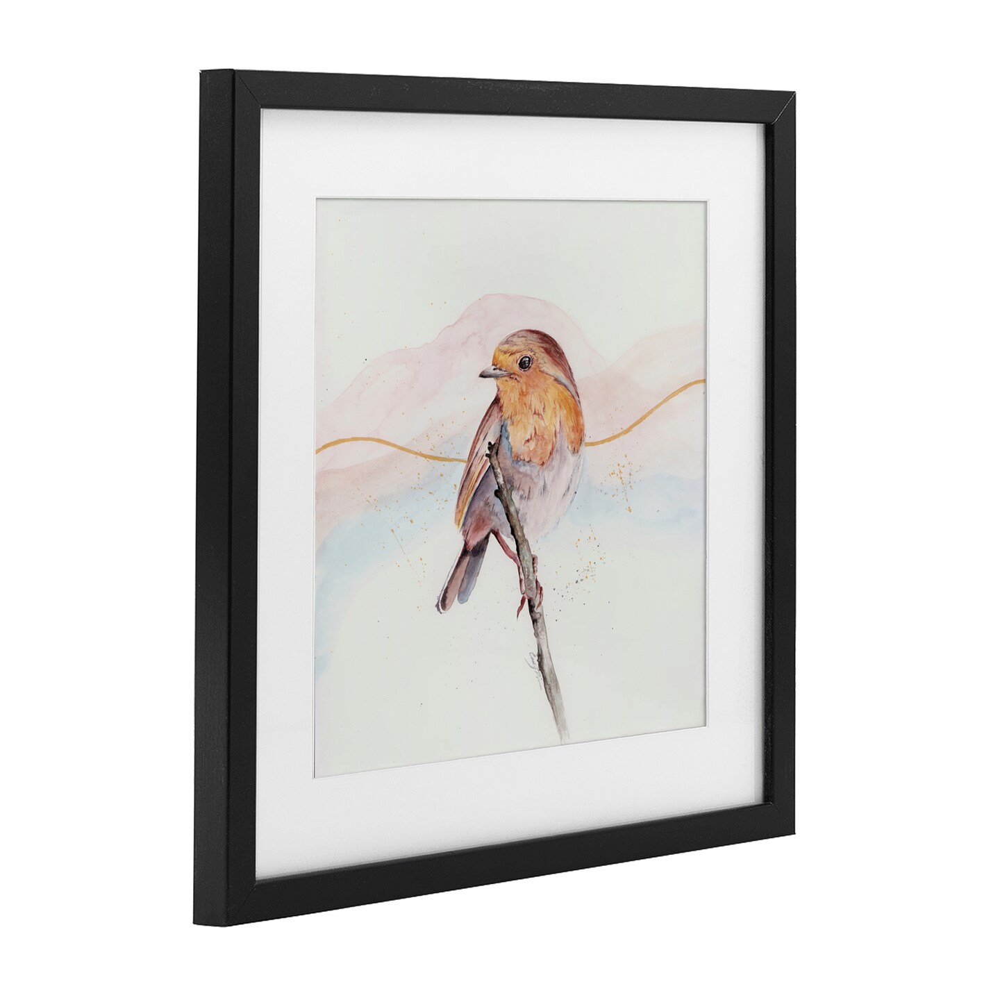 Stupell Industries Songbird Perched Subtlety Framed Print Under Glass, design by Cady Driver