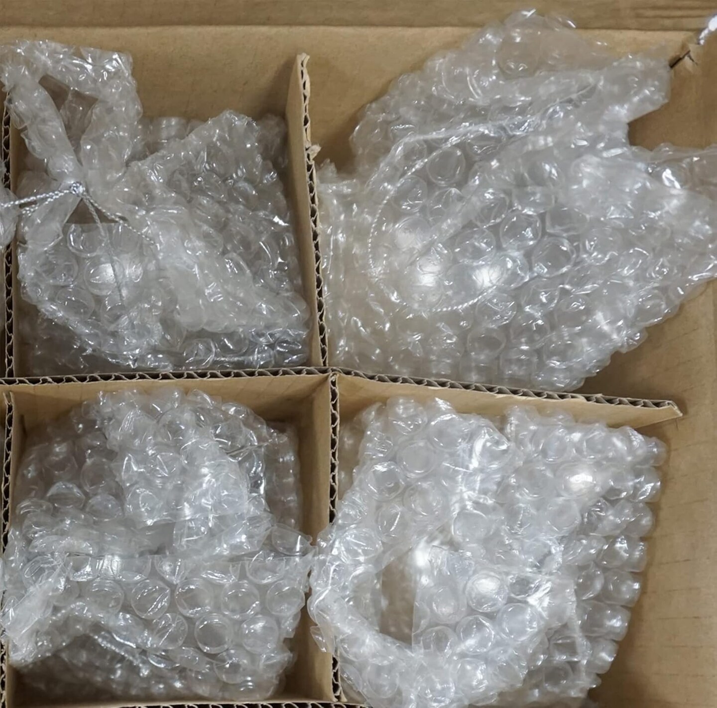 4E's Novelty Clear Glass Ball & Flat Ornaments, 4 Pack 3.15" (80mm) Fillable Ornaments for Crafts, DIY Christmas Tree Decorations, Transparent Hanging Ornaments