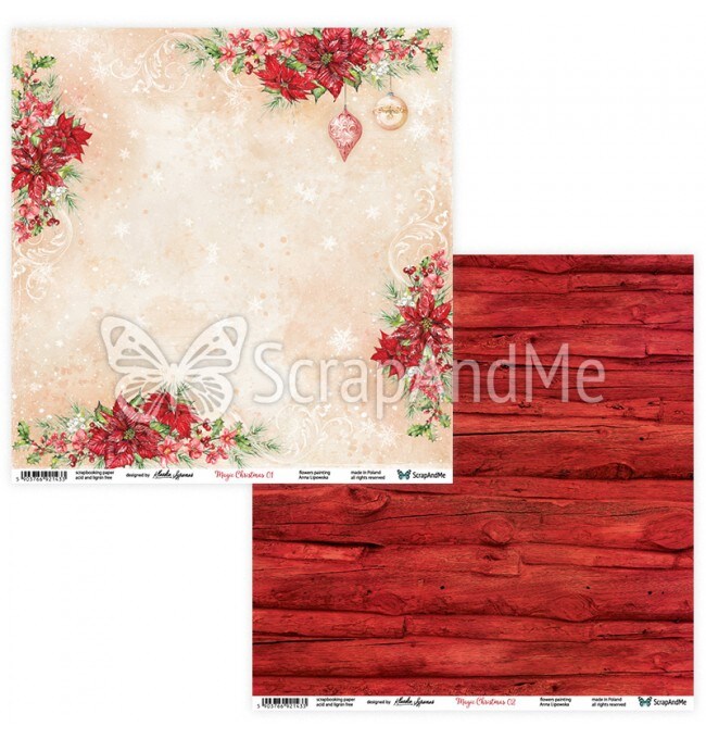 ScrapAndMe “Magic Christmas” 12×12 Scrapbook Paper Pack | 5 Double-Sided Sheets + Bonus Cover | Holiday Crafts