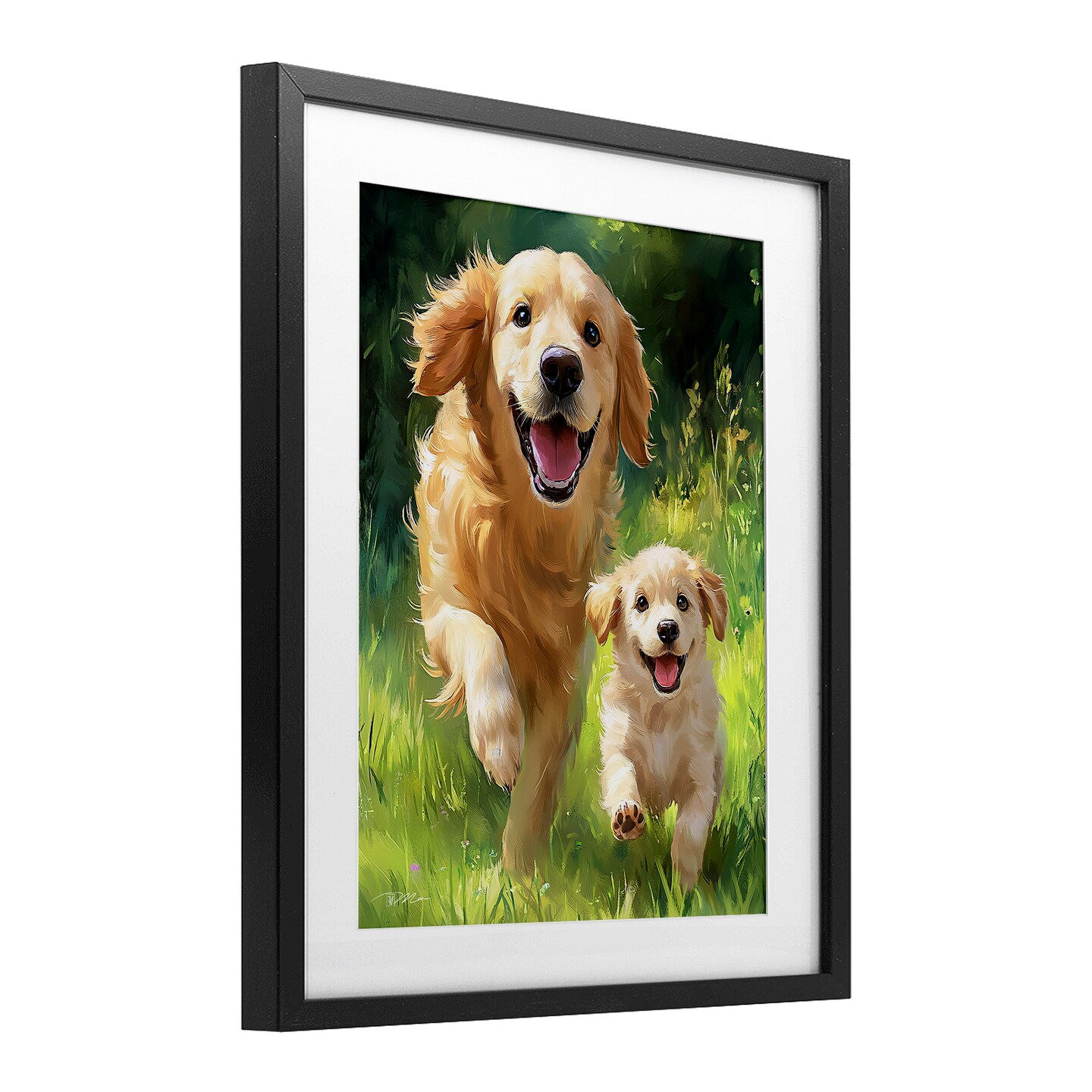 Stupell Industries Father & Son Labrador Framed Print Under Glass, design by Momart