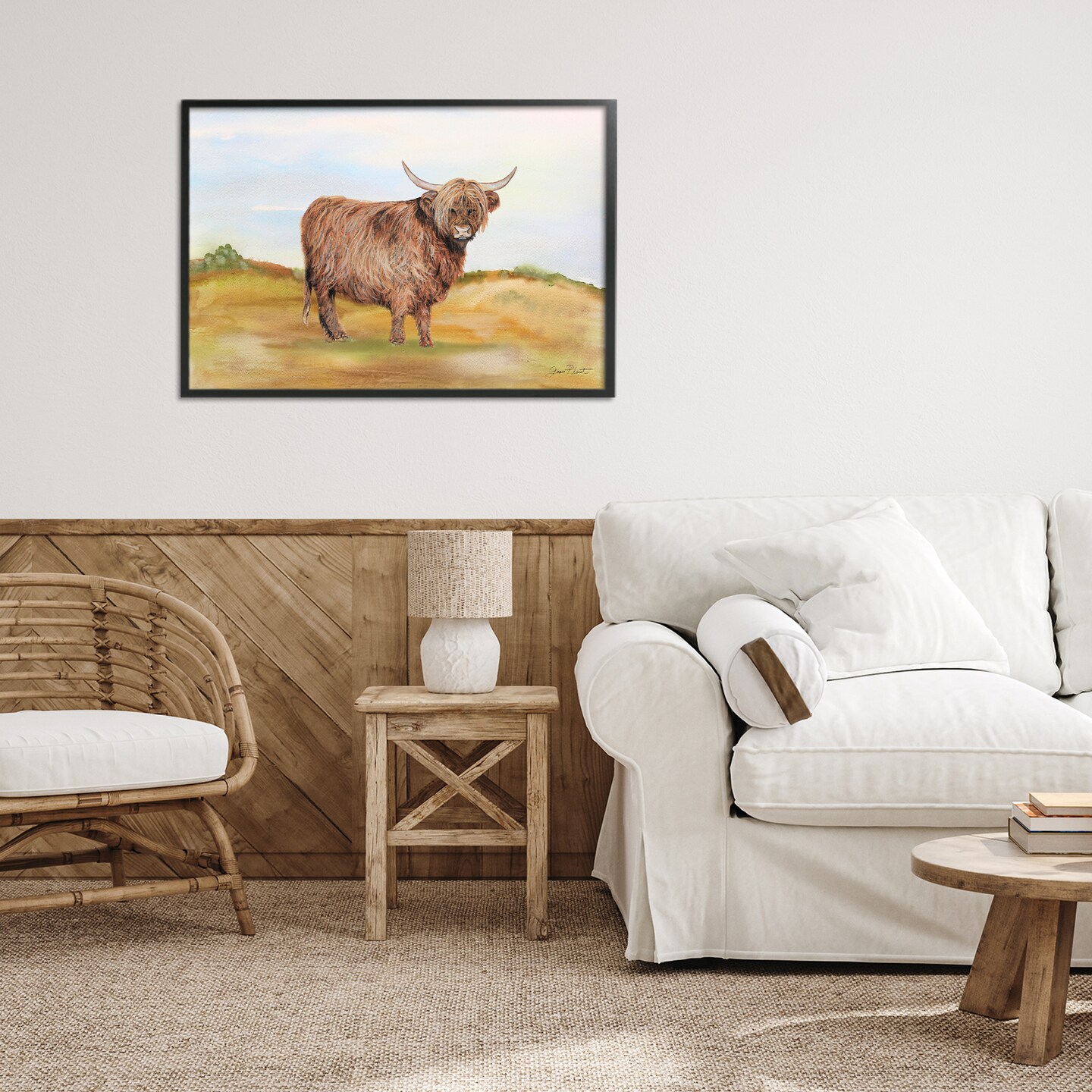Stupell Industries Farm Animal In Pasture Framed Giclee, design by Jean Plout