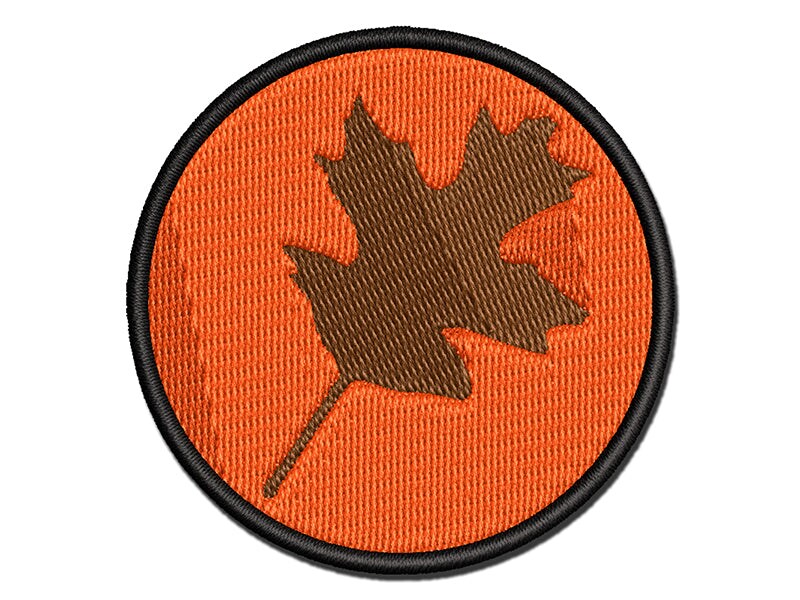 Oak Leaf Multi-Color Embroidered Iron-On or Hook & Loop Patch Applique