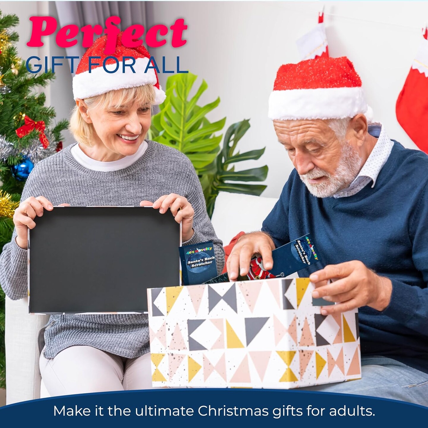 4E's Novelty 2-Pack Extendable Back Scratchers for Adults, Telescopic Bear Claw Scratchers with Non-Slip Grip, Christmas Stocking Stuffer Gift Idea for Men & Women, Portable Back Relief Tool