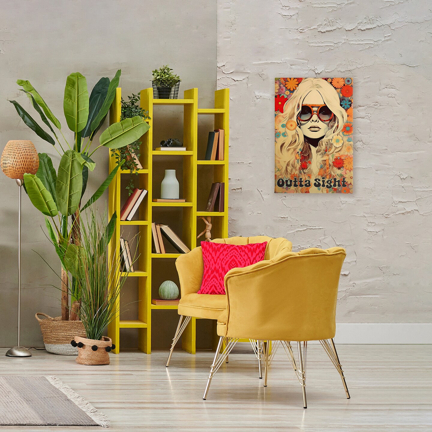 Stupell Industries Outta Sight Hippie Girl Canvas, design by Sasha