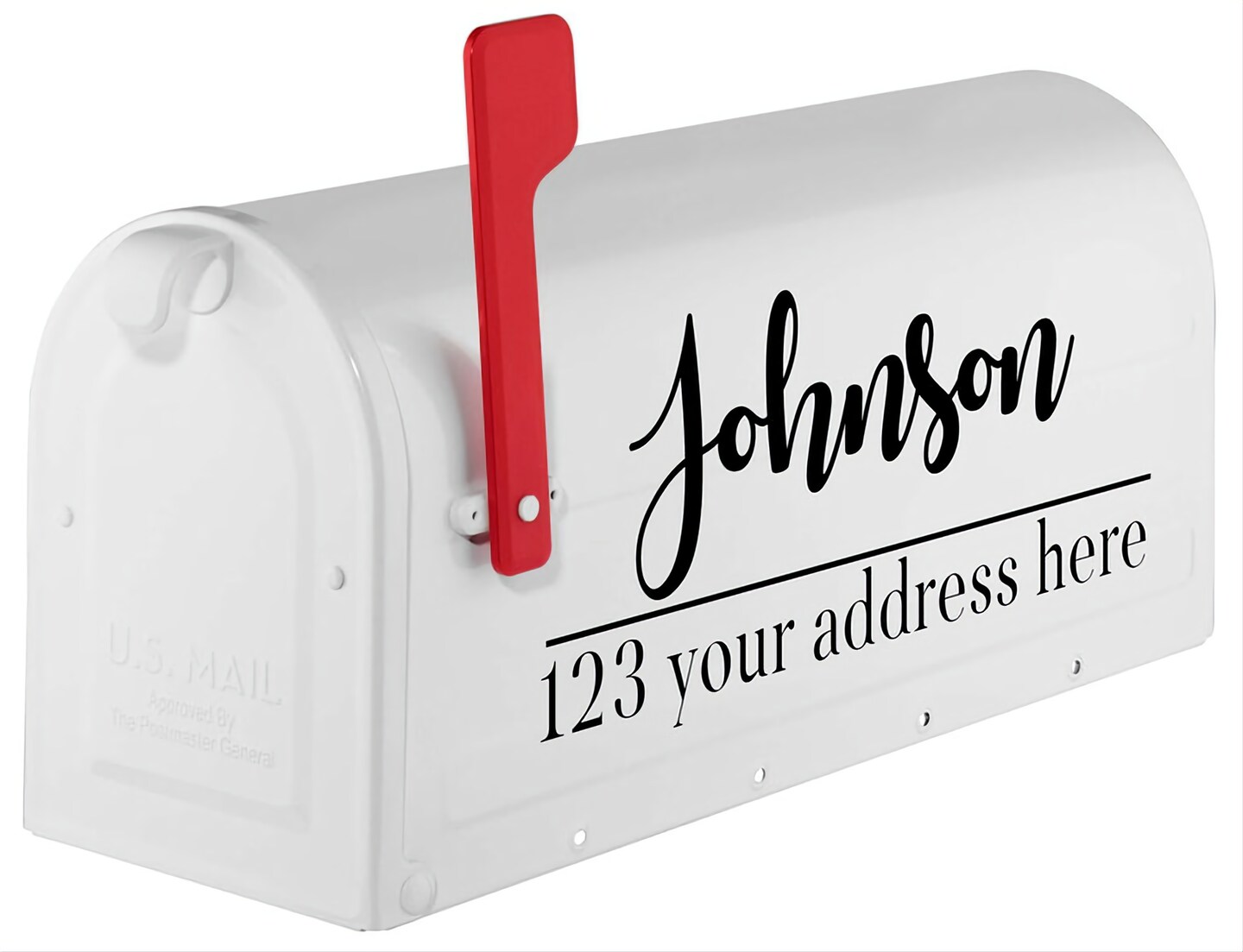 Custom Mailbox Address Decal, Personalized Last Name Street Address Sticker, Mail Box Vinyl Decals, Exterior Home Decoration