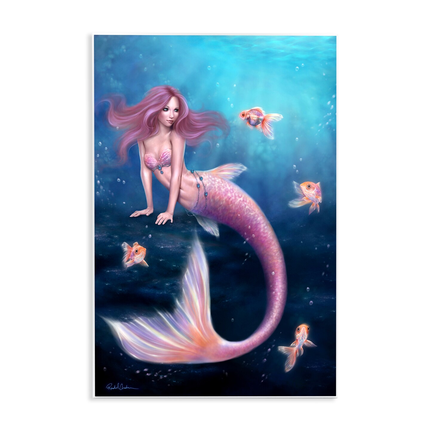 Stupell Industries Aurelia Mermaid & Fish Wall Plaque, design by Rachel Anderson
