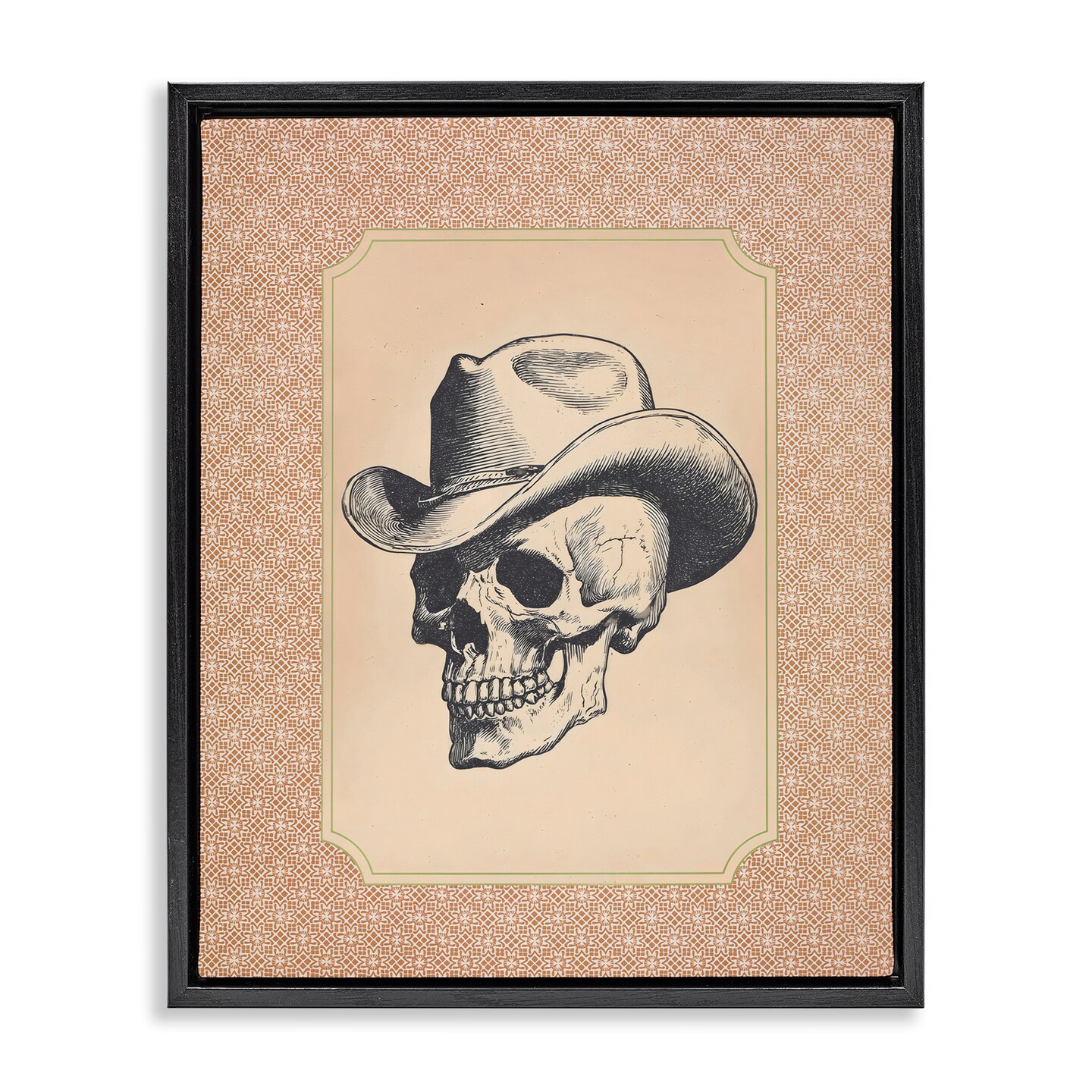 Stupell Industries Vintage Cowboy Skull Floating Frame, design by Arlington Prints