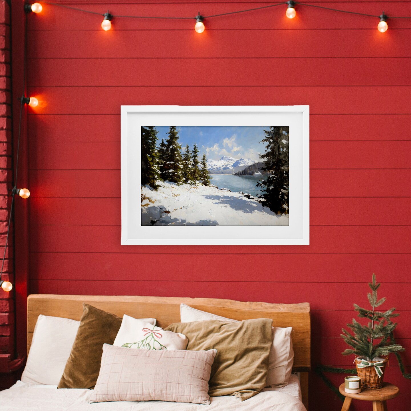Stupell Industries Way Up North Landscape Framed Print Under Glass, design by Petal Prints Design