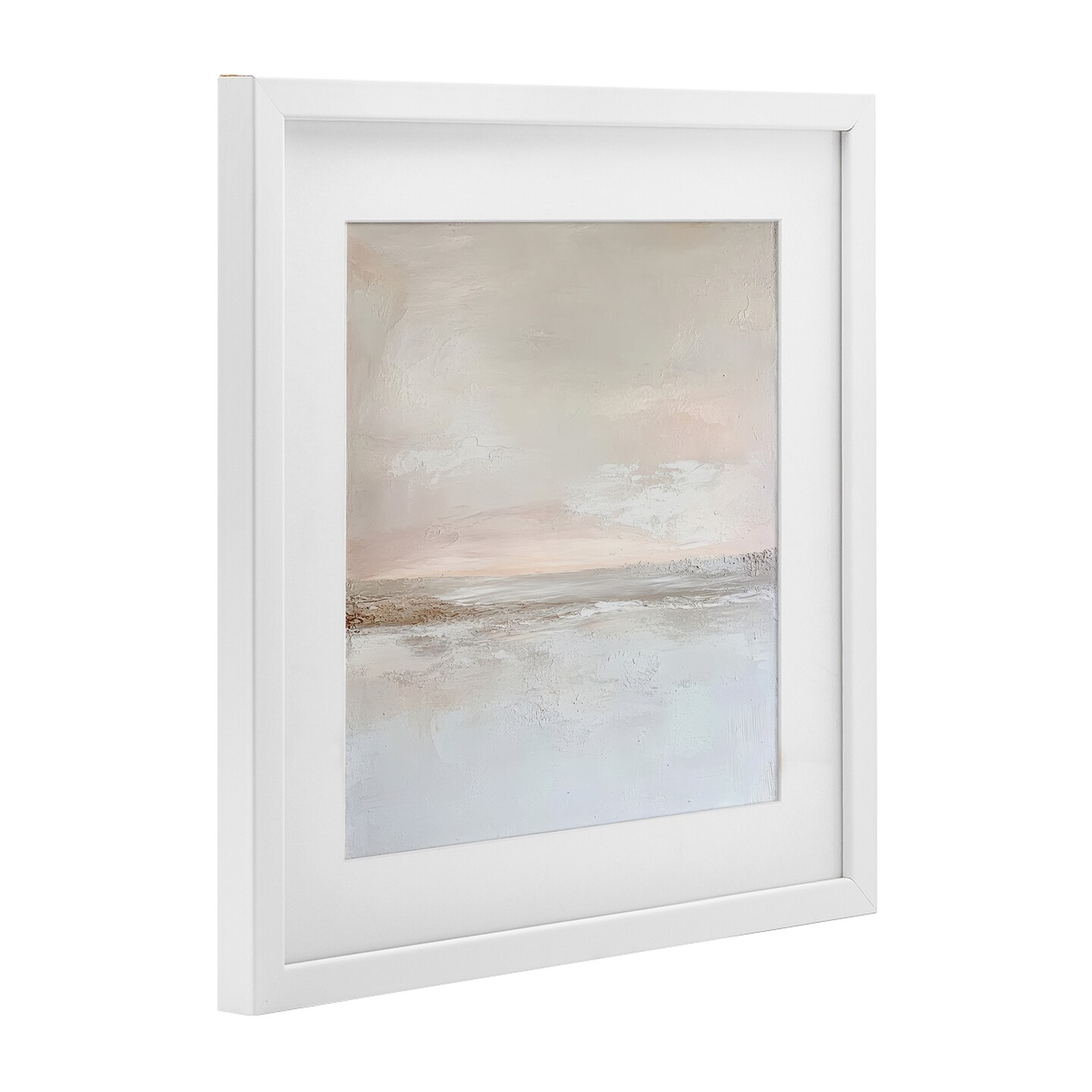 Stupell Industries Muted Landscape Abstract Horizon Framed Print Under Glass, design by Petal Prints Design
