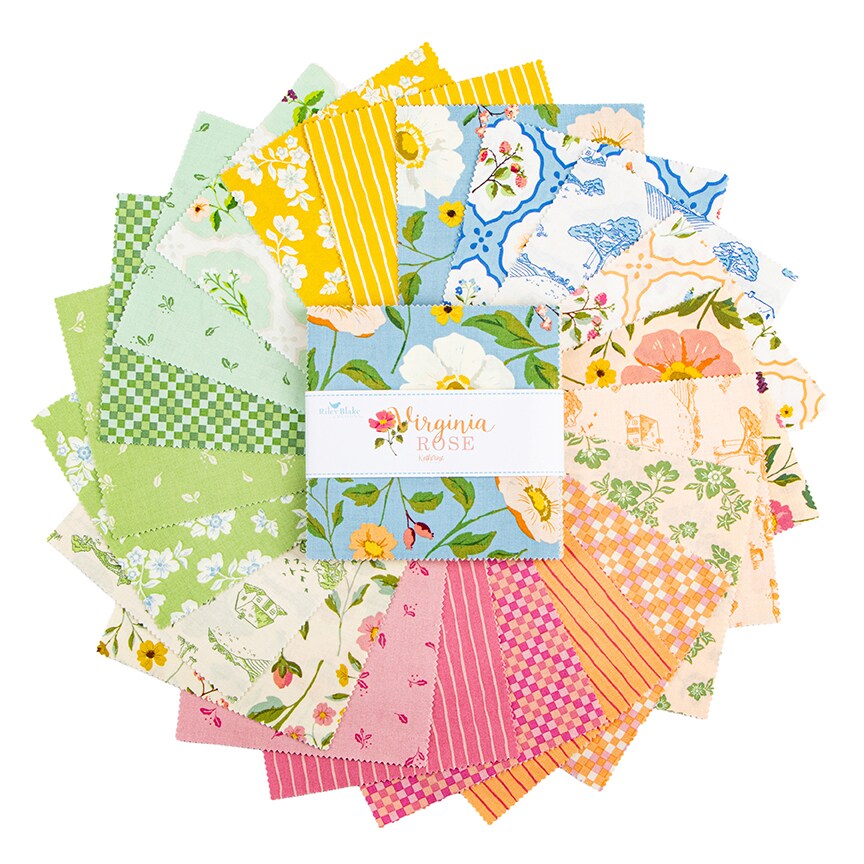 Virginia Rose 5" Square Pack (Charm Pack / 5" Stacker) by Riley Blake (5-17320-42)